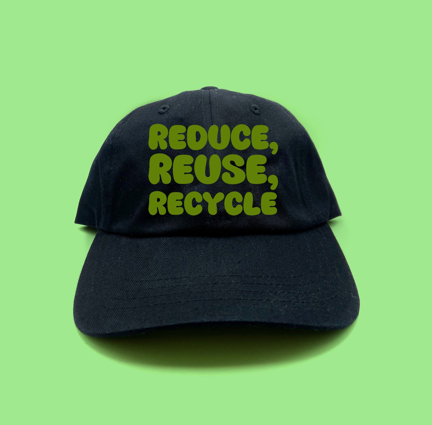 "Reduce, Reuse, Recycle" Green Dad Hat
