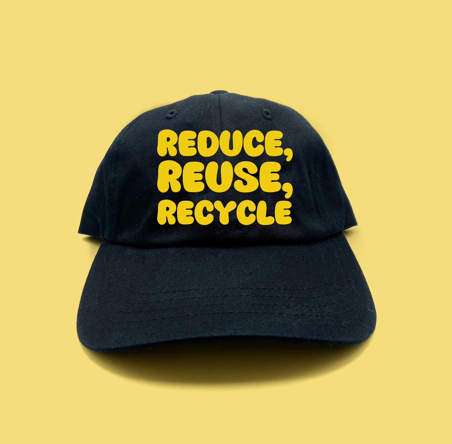 "Reduce, Reuse, Recycle" Yellow Dad Hat