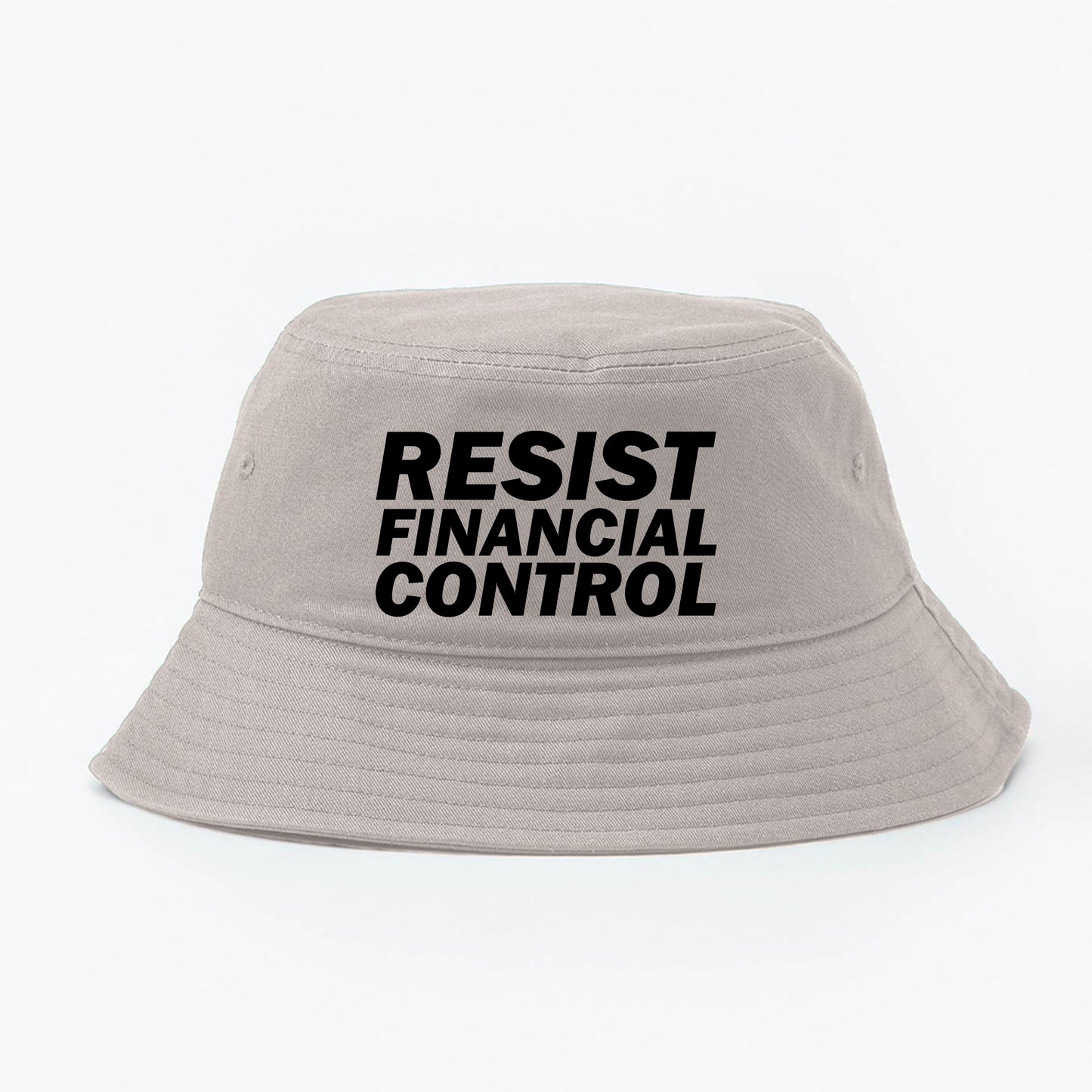 Resist Financial Control Black Bucket Hat