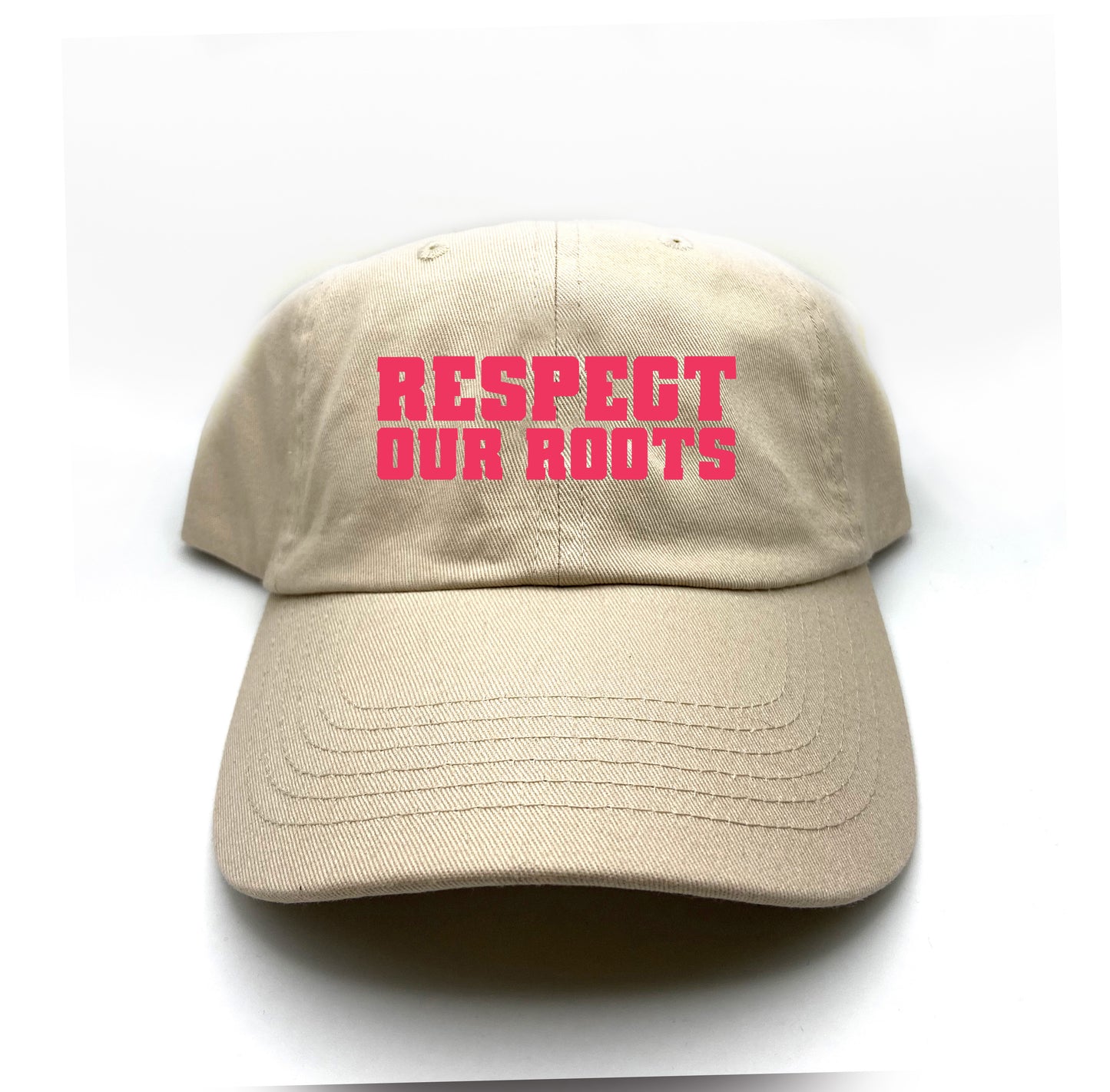 Respect Our Roots" Red Dad Hat