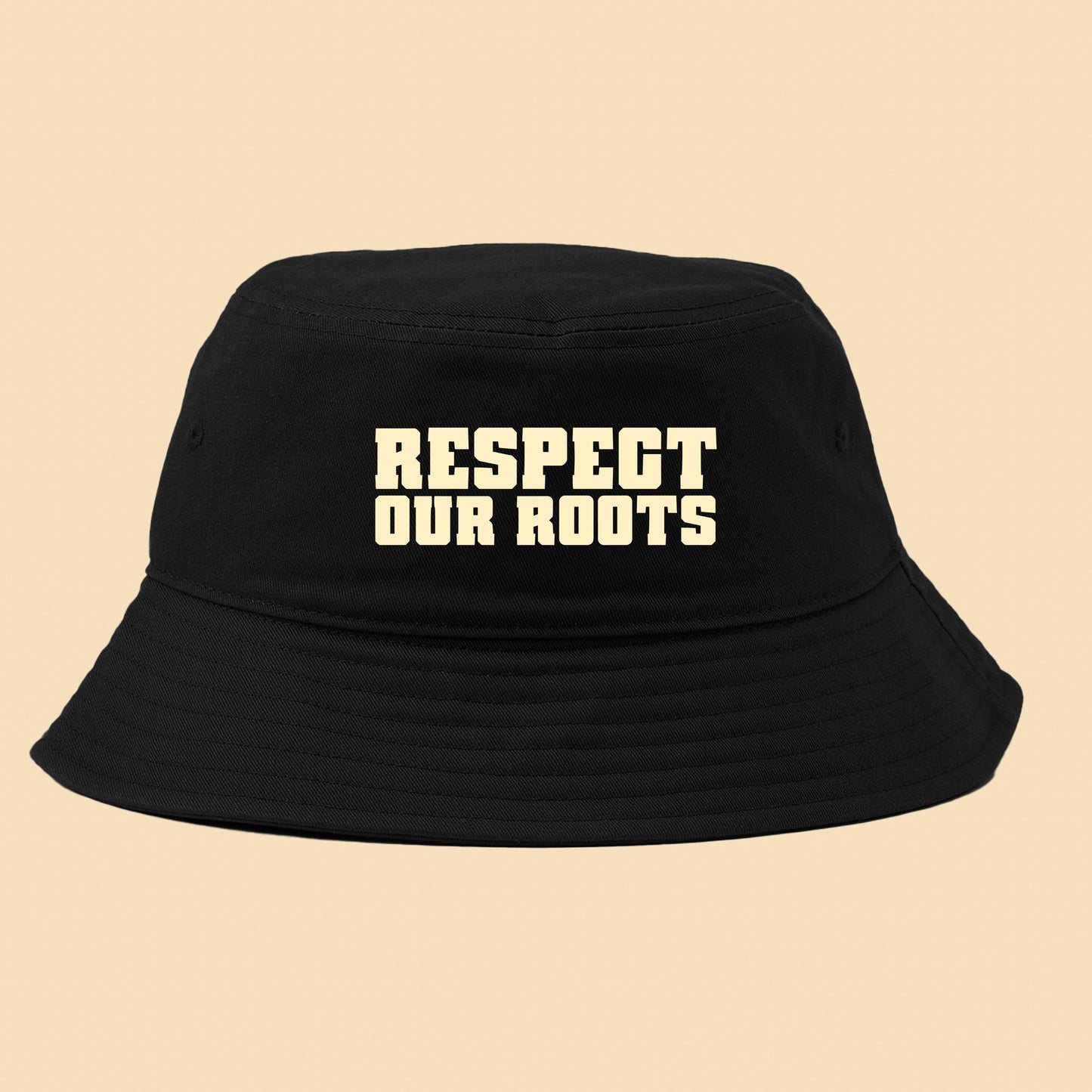 Respect Our Roots Tan Bucket Hat
