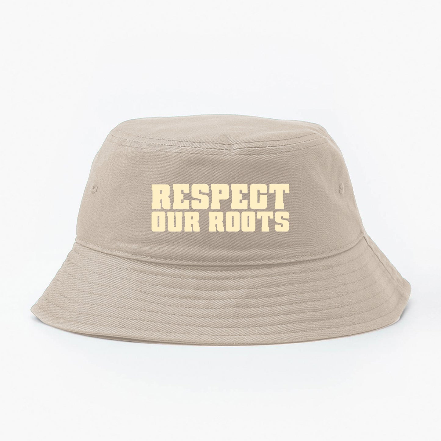 Respect Our Roots Tan Bucket Hat