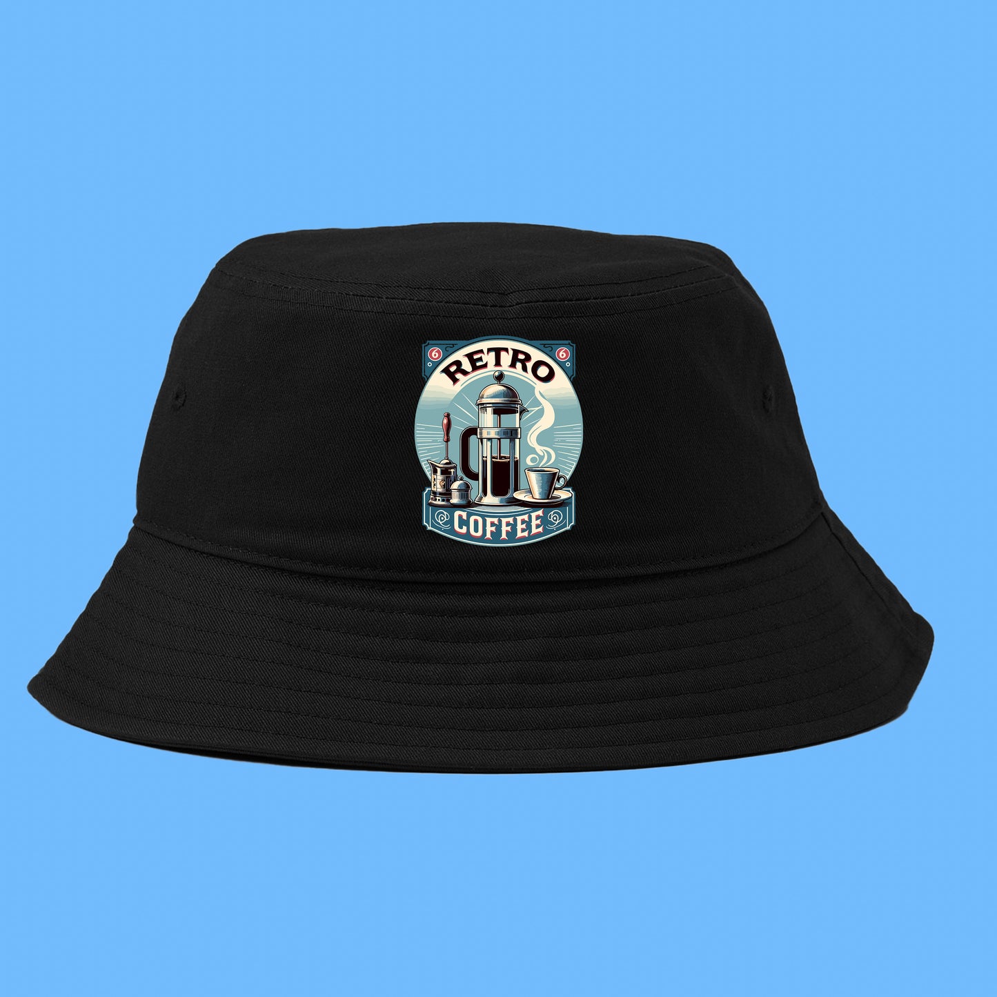 Retro Coffee Ad Bucket Hat