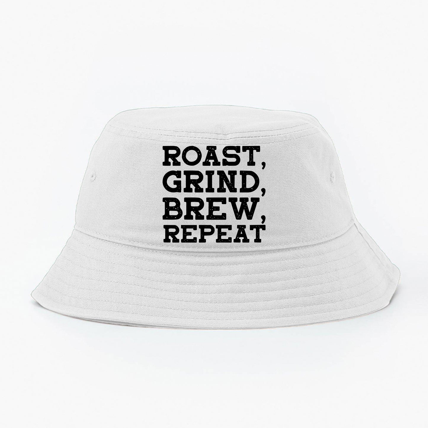 Roast, Grind, Brew, Repeat Black Bucket Hat