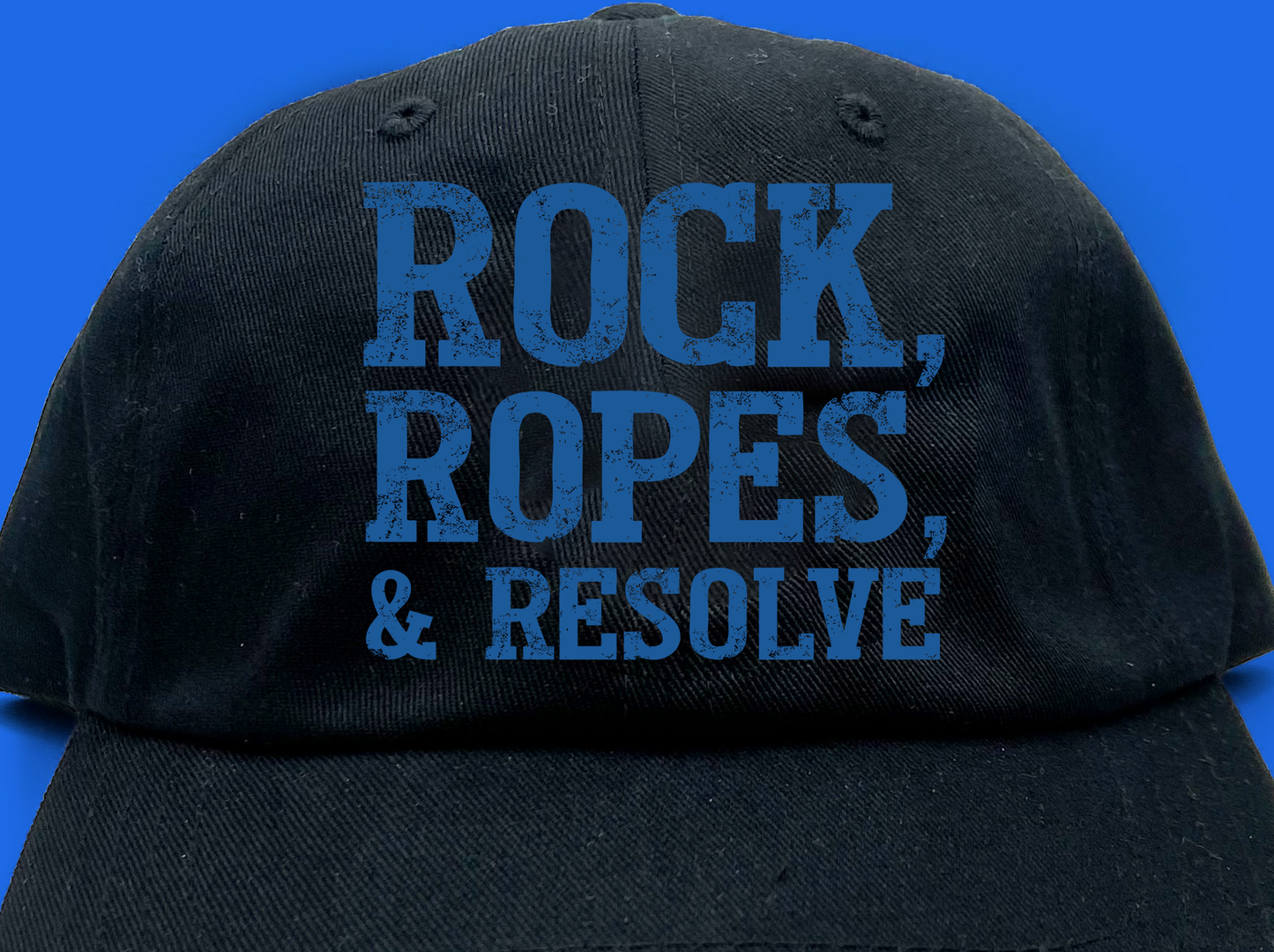 "Rock, Ropes, & Resolve" Dark Blue