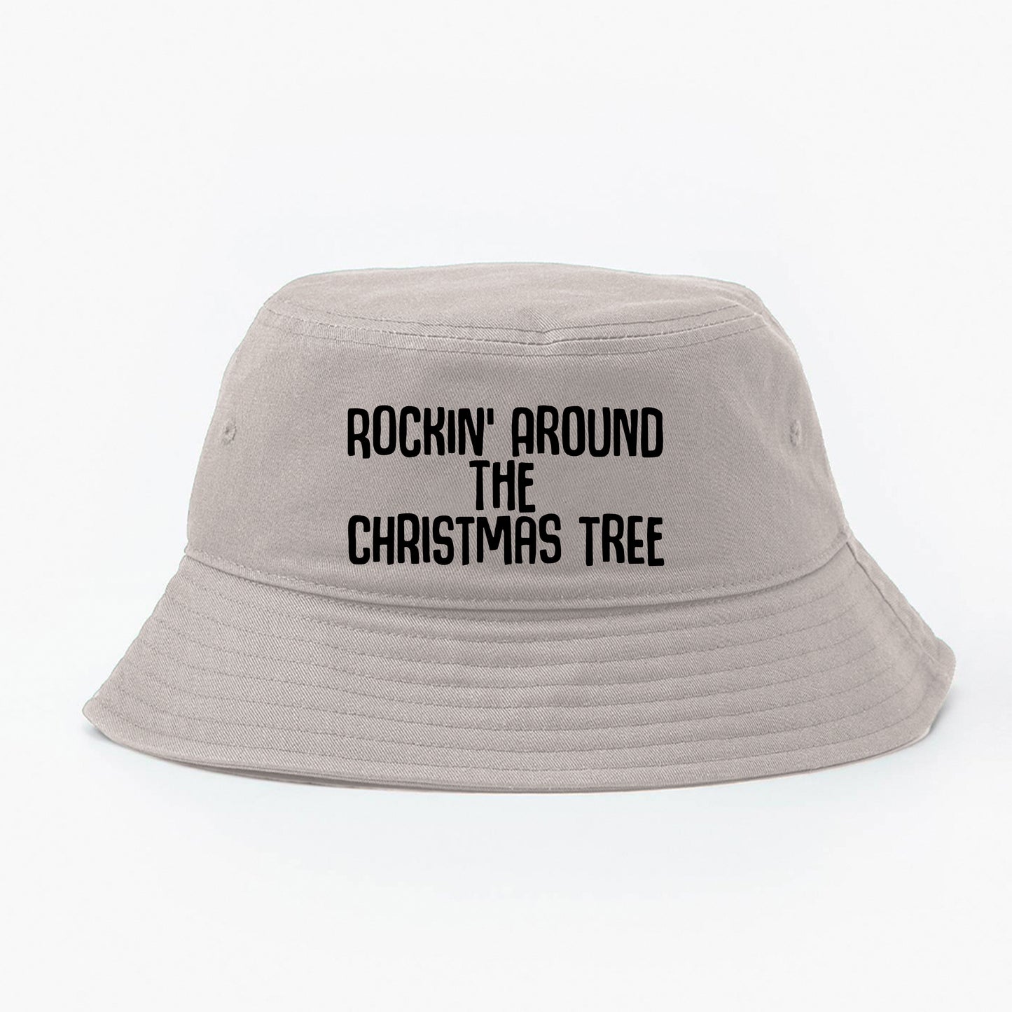 Rockin' Around the Christmas Tree Black Bucket Hat