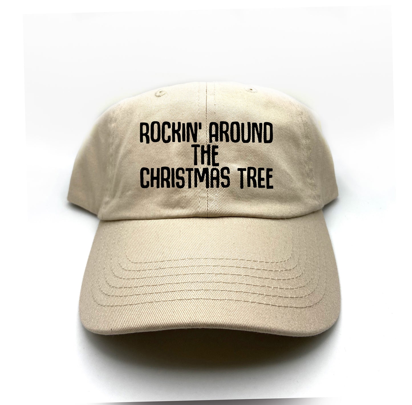 Rockin' Around the Christmas Tree Black Dad Hat