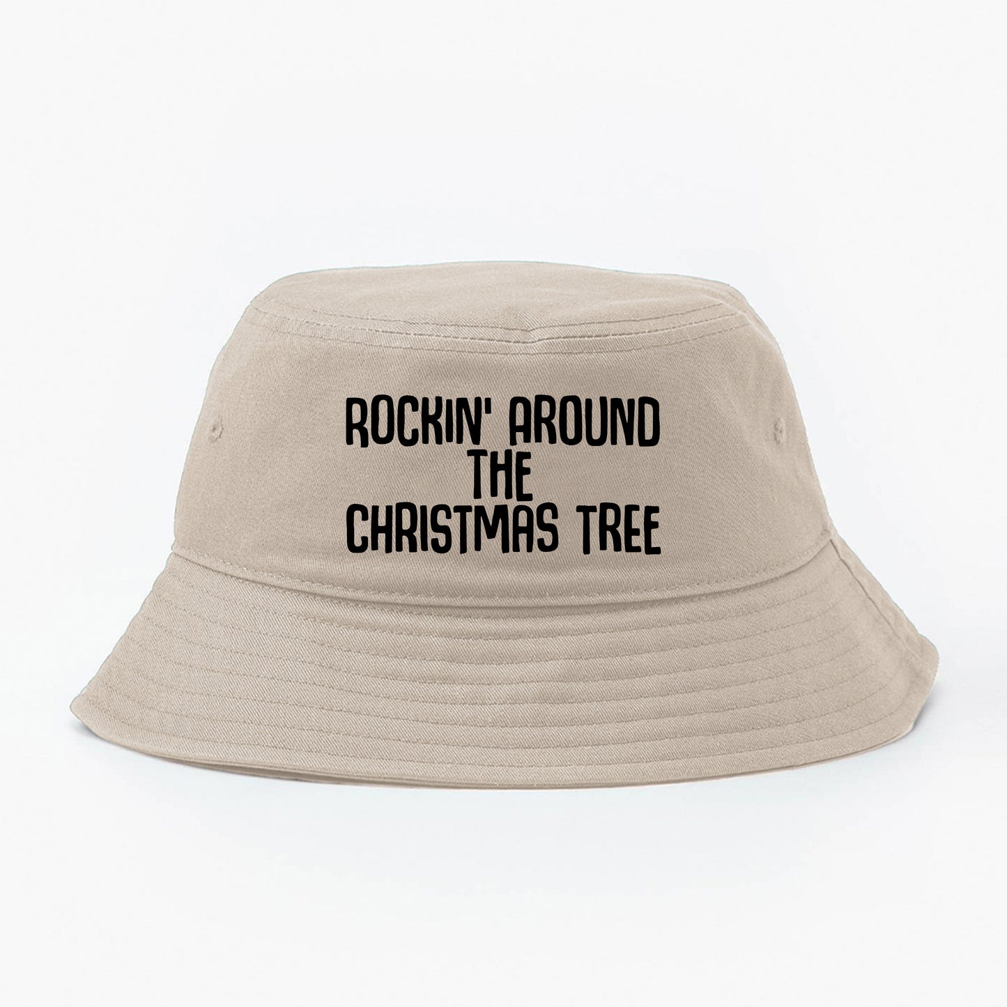 Rockin' Around the Christmas Tree Black Bucket Hat
