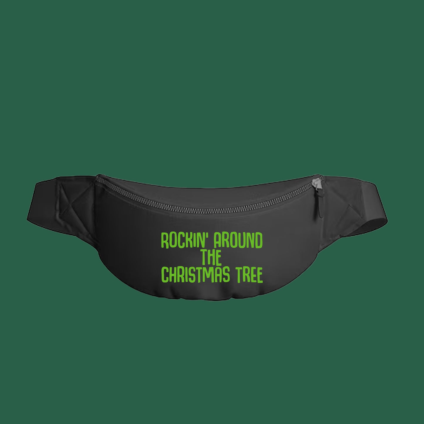 Rockin' Around the Christmas Tree Green Fanny Pack