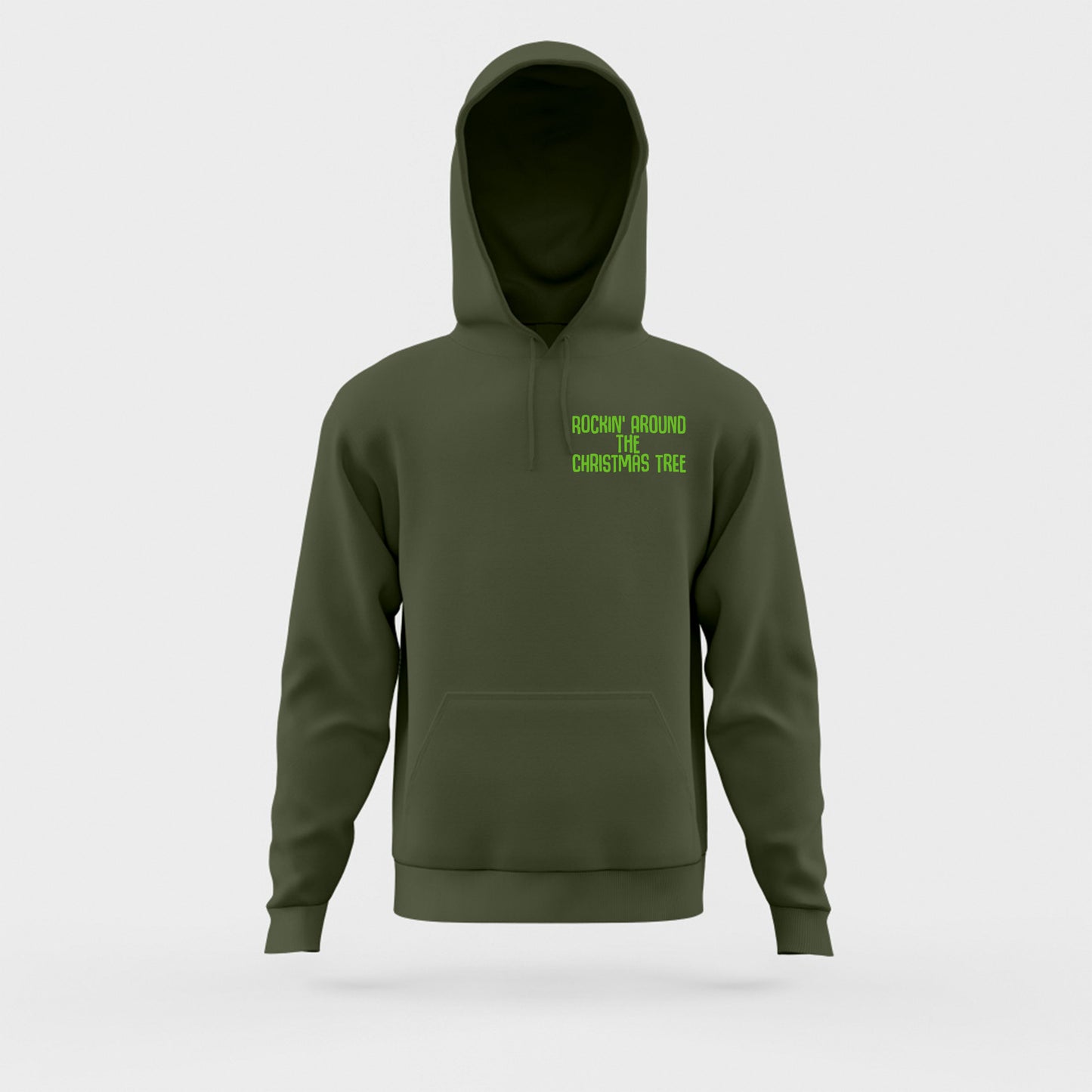 Rockin' Around the Christmas Tree Green Hoodie