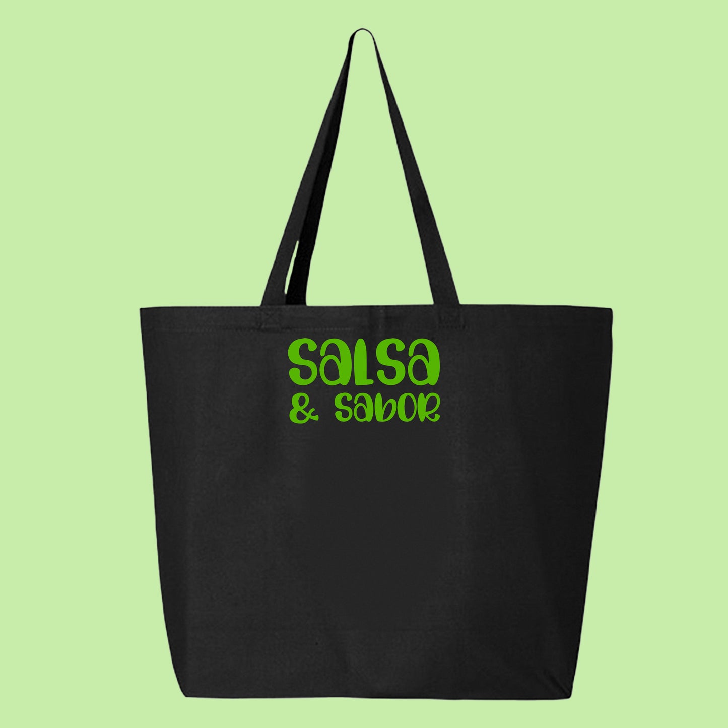 Salsa & Sabor Green Tote Bag