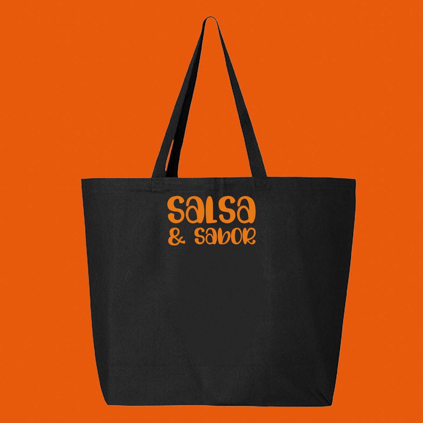 Salsa & Sabor Orange Tote Bag
