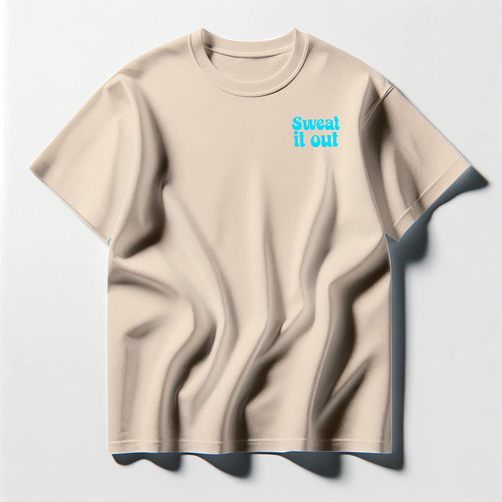 Sweat It Out Cyan Tee Shirt