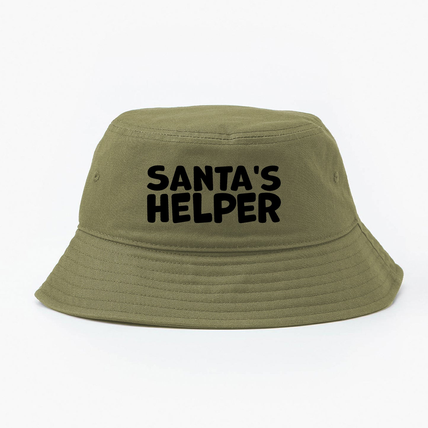 Santa's Helper Black Bucket Hat