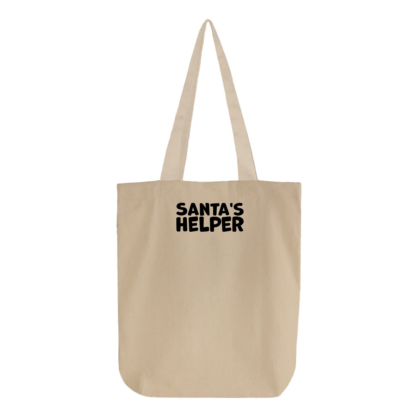 Santa's Helper Black Tote Bag