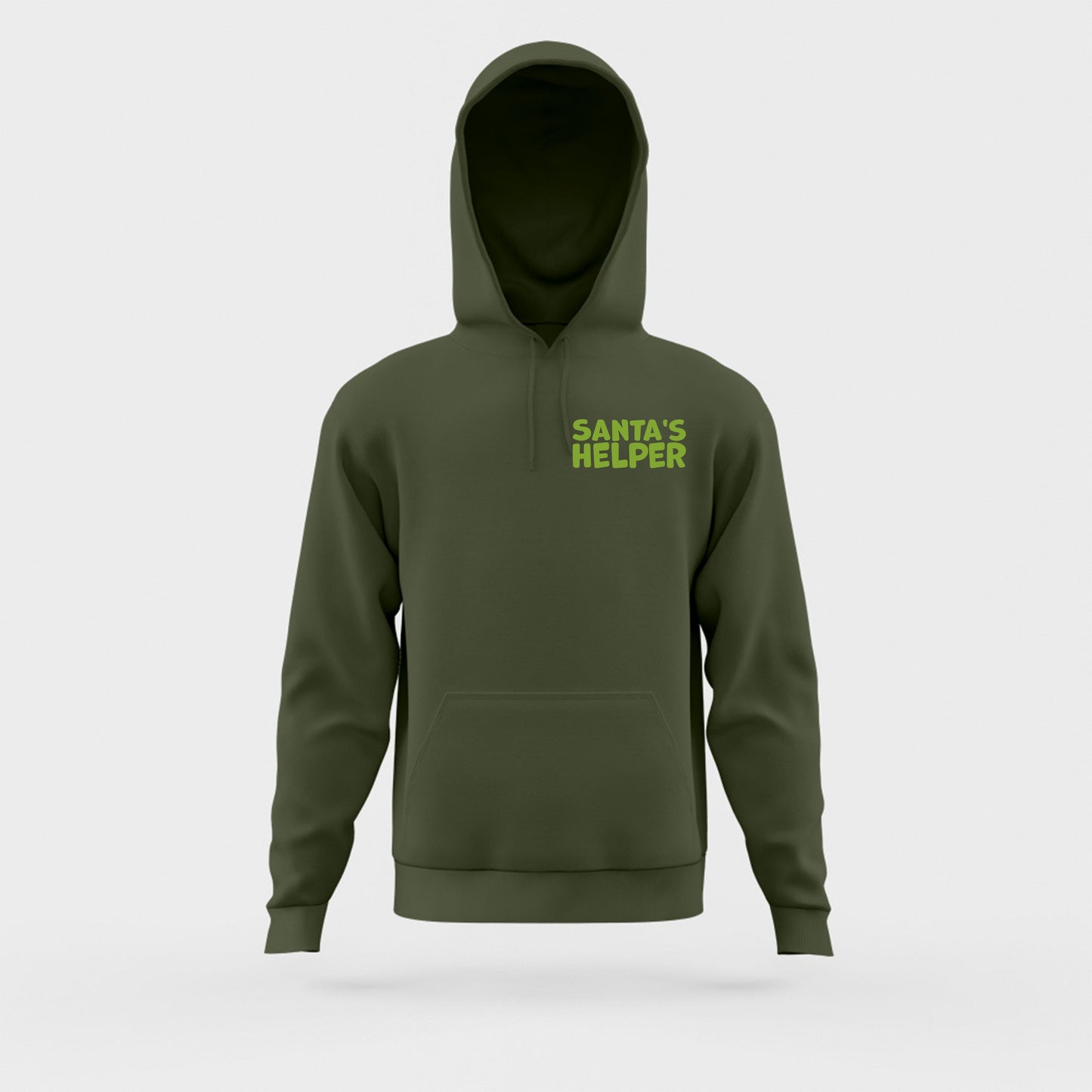 Santa's Helper Green Hoodie