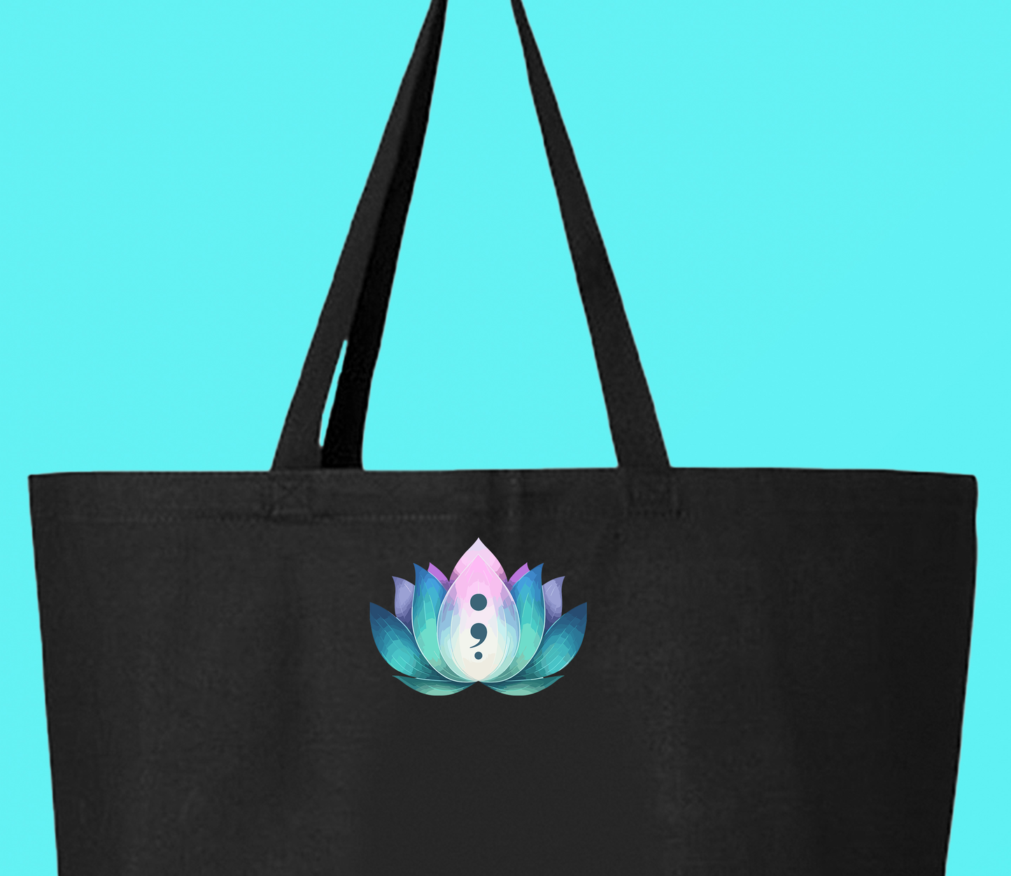Semicolon Project Symbol Tote Bag