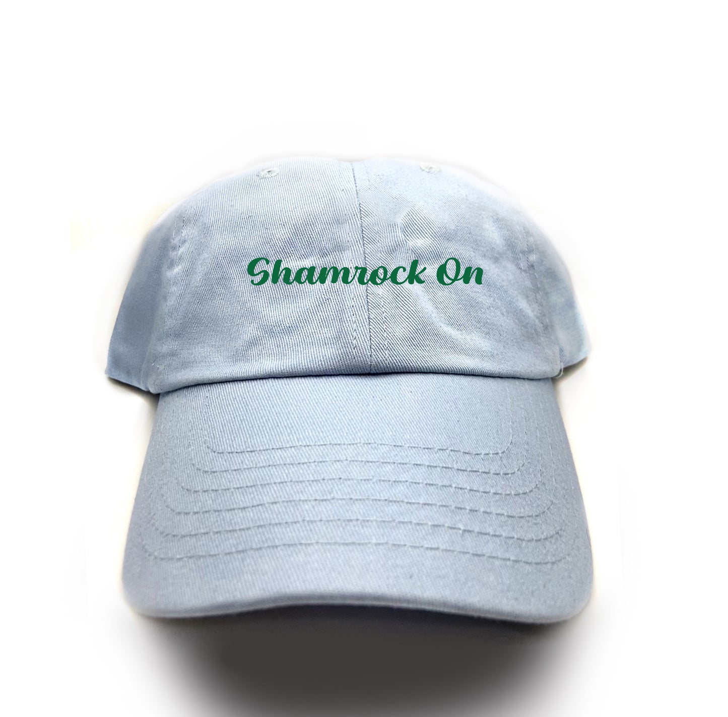 Shamrock On Dark Green Dad Hat