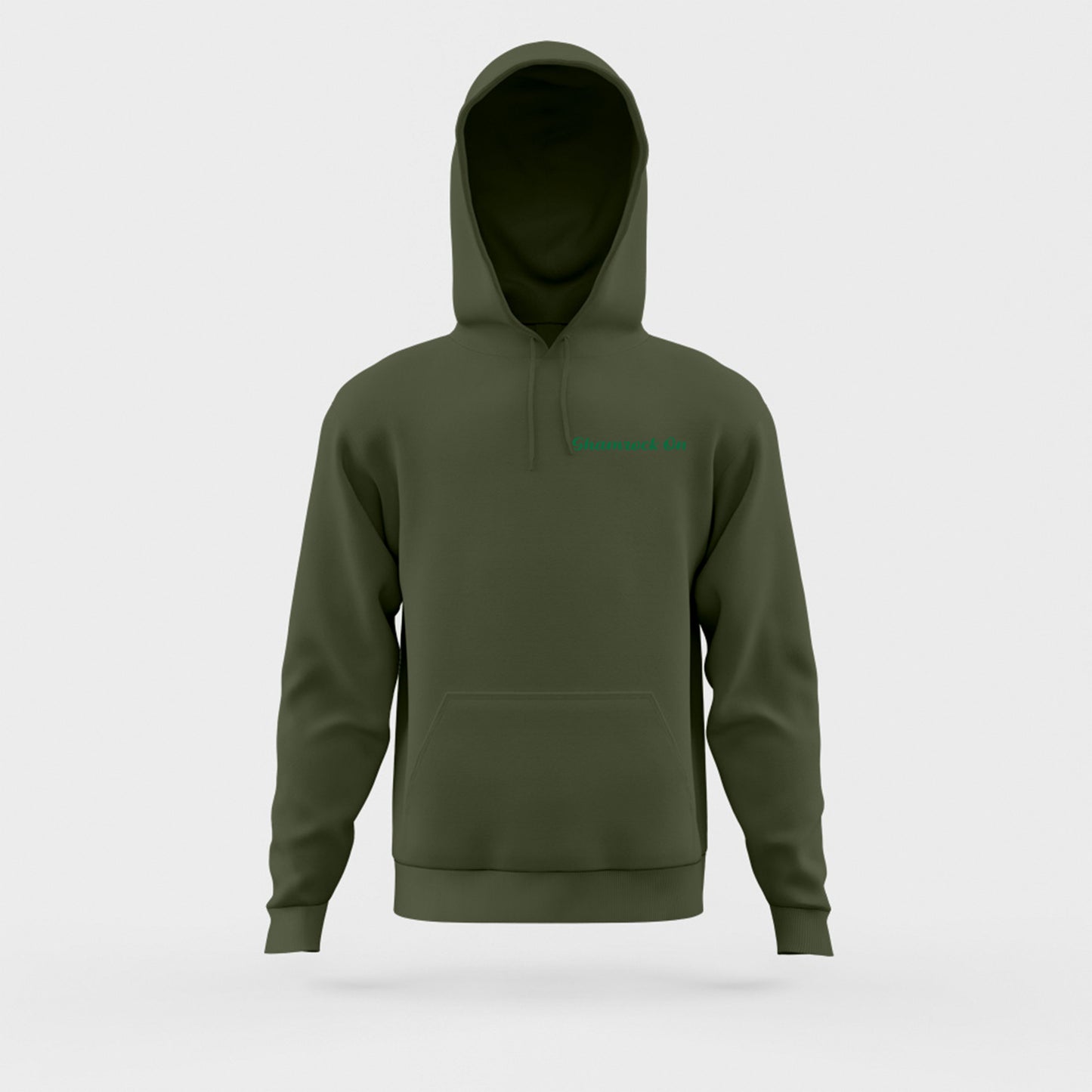Shamrock On Dark Green Hoodie