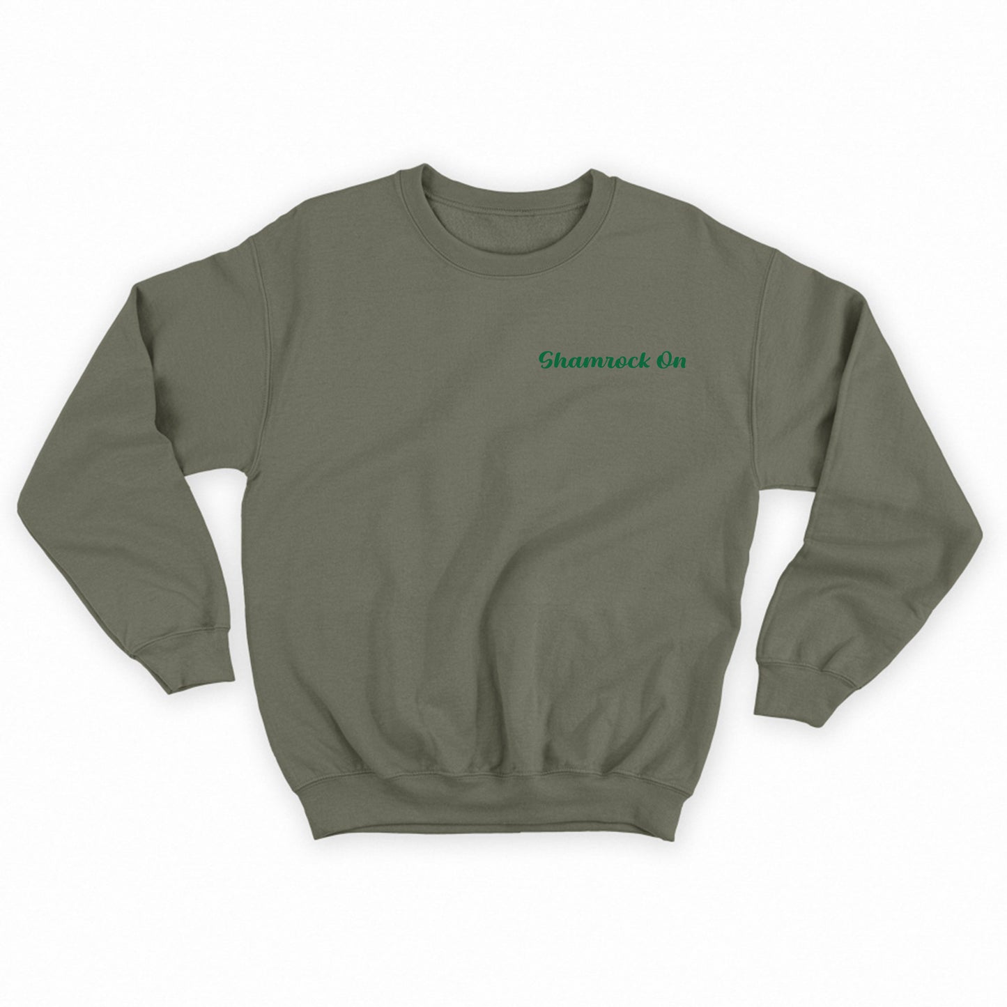 Shamrock On Dark Green Sweatshirt