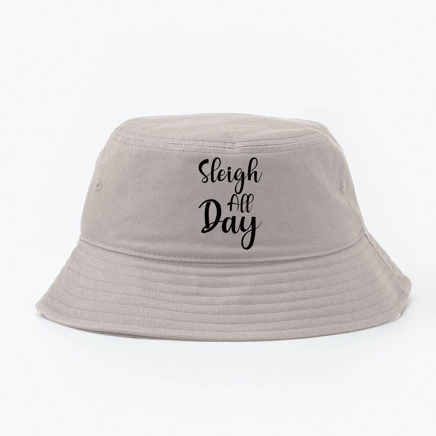 "Sleigh All Day" Black Bucket Hat