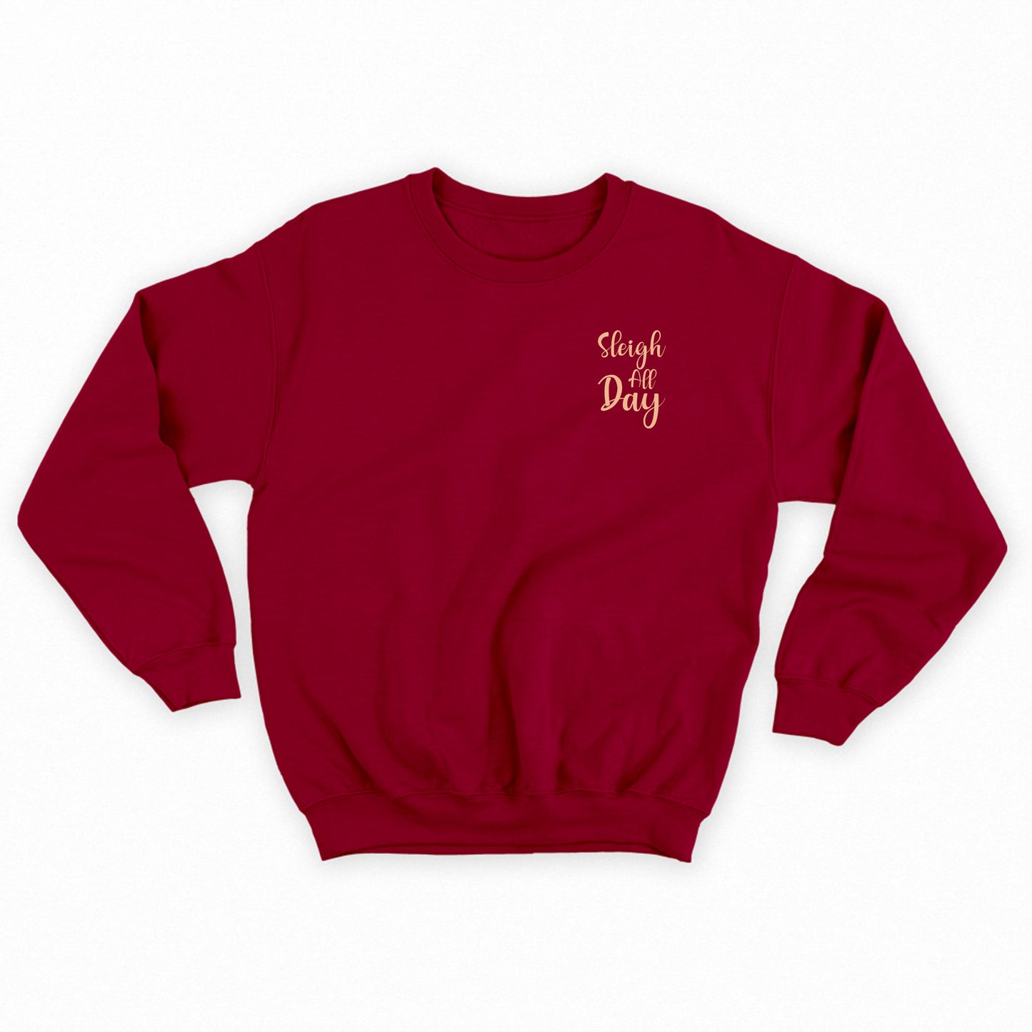 "Sleigh All Day" Peach Sweatshirt