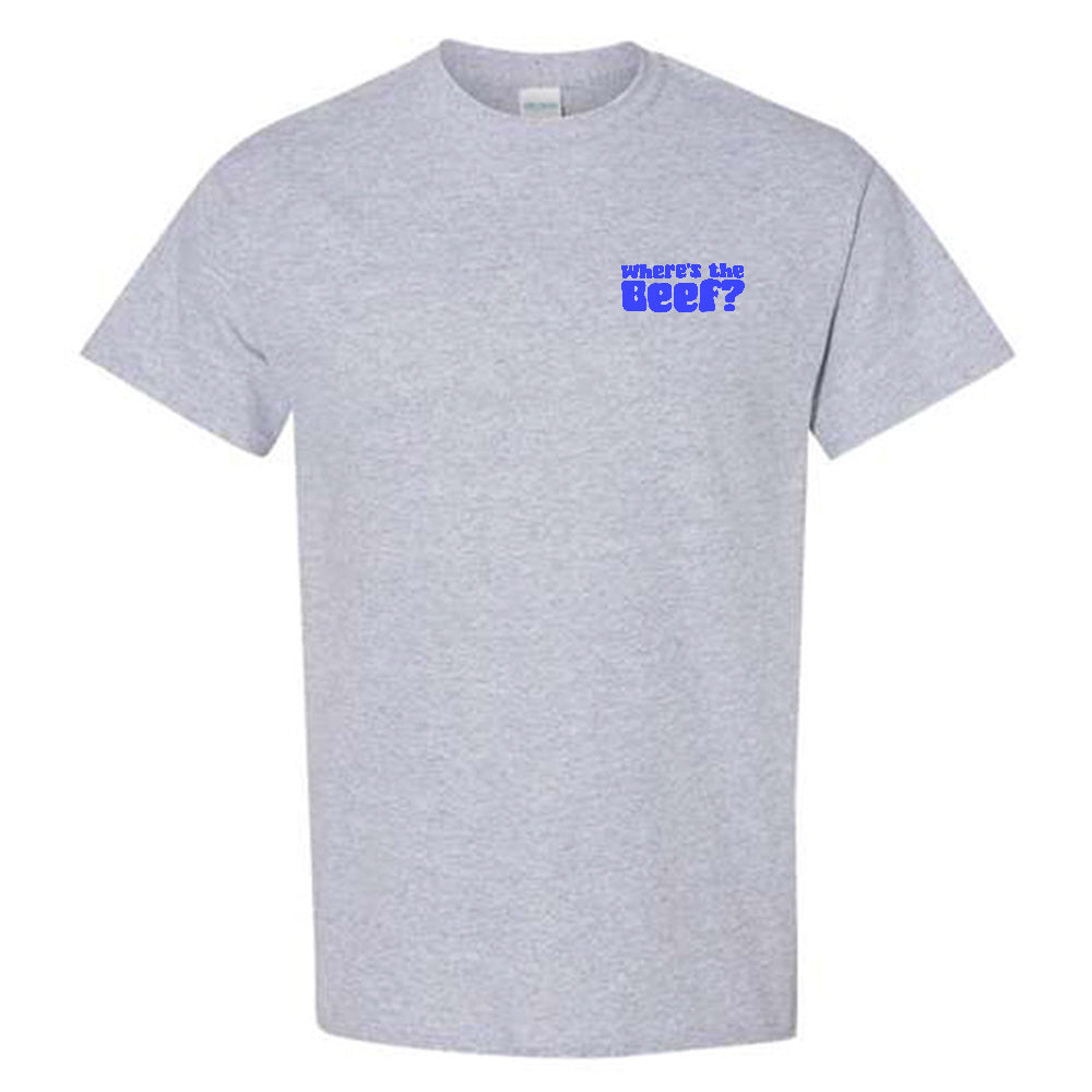 Where's the Beef? Blue Tee Shirt