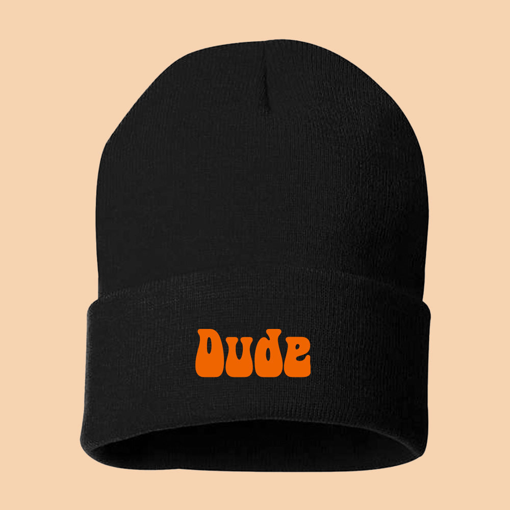 Dude Black Beanie