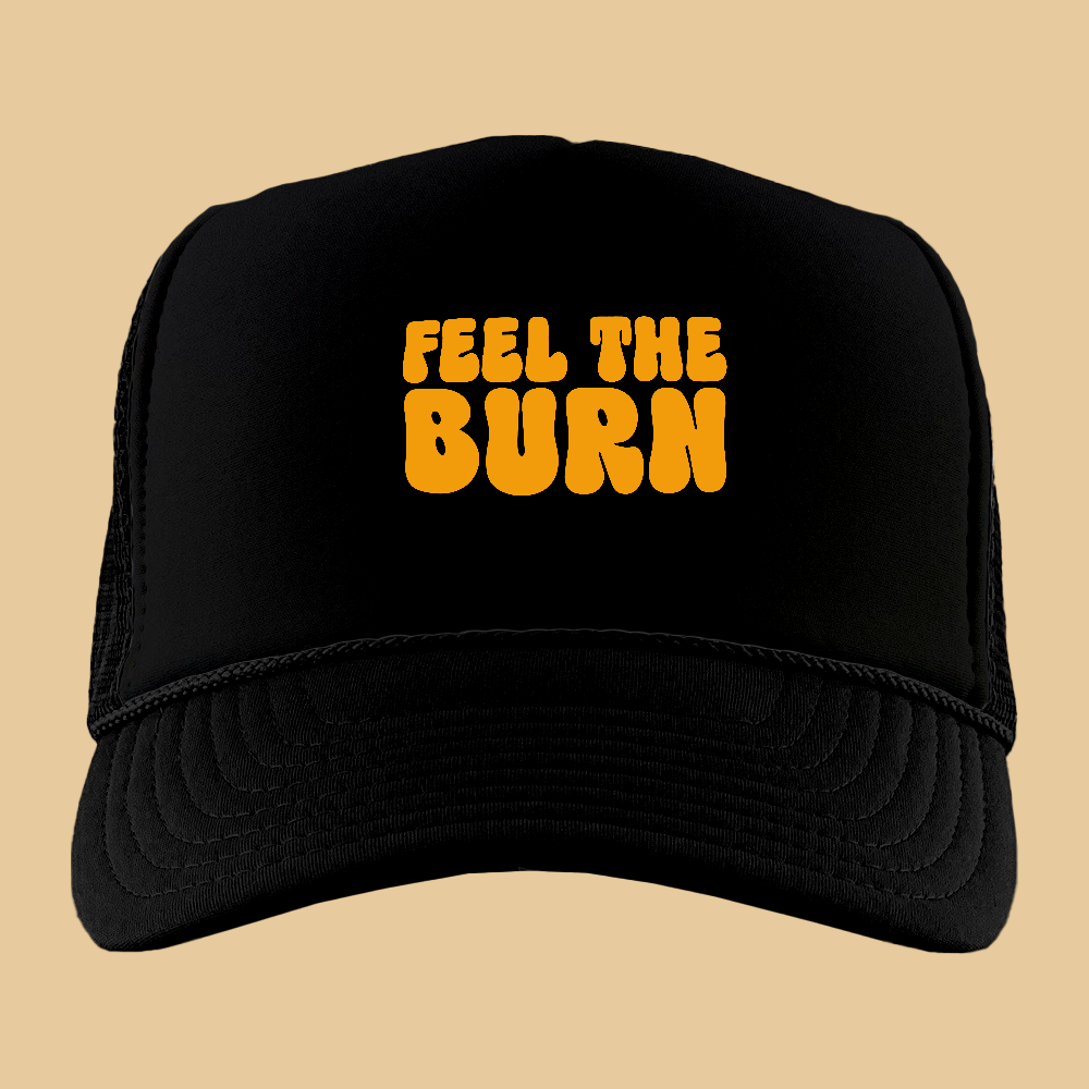 Feel The Burn Orange Foam Trucker Hat