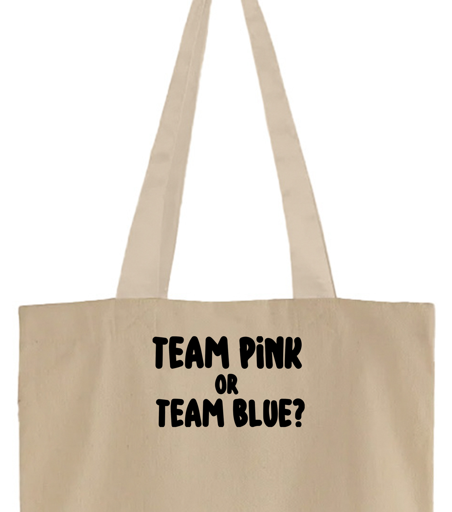 Team Pink or Team Blue? Black Tote Bag