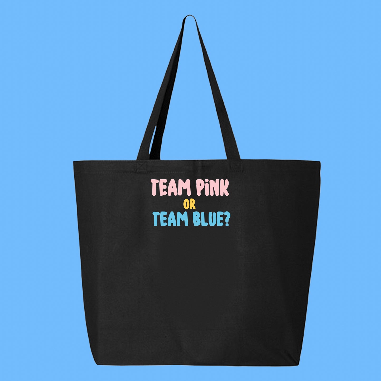 Team Pink or Team Blue? Desaturated Tote Bag