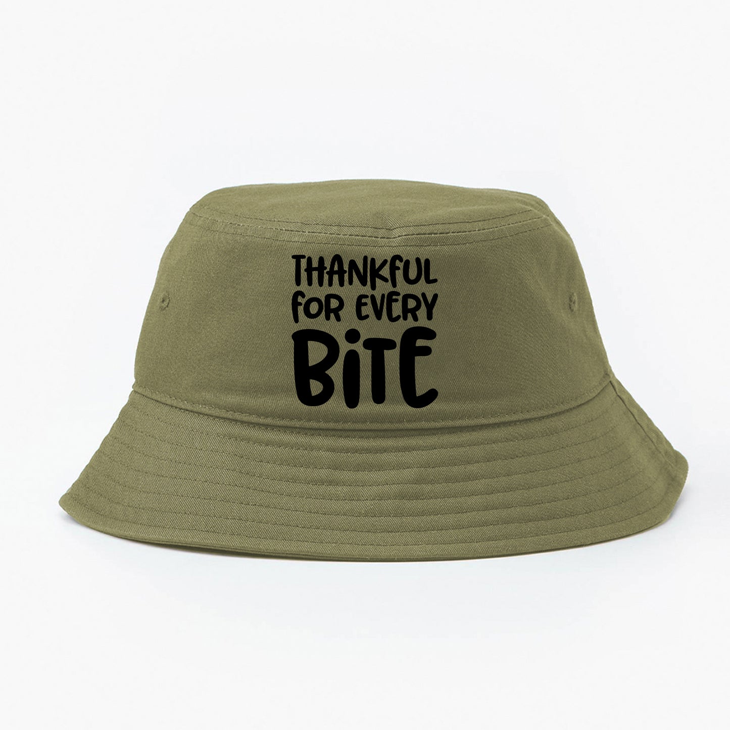Thankful for Every Bite Black Bucket Hat
