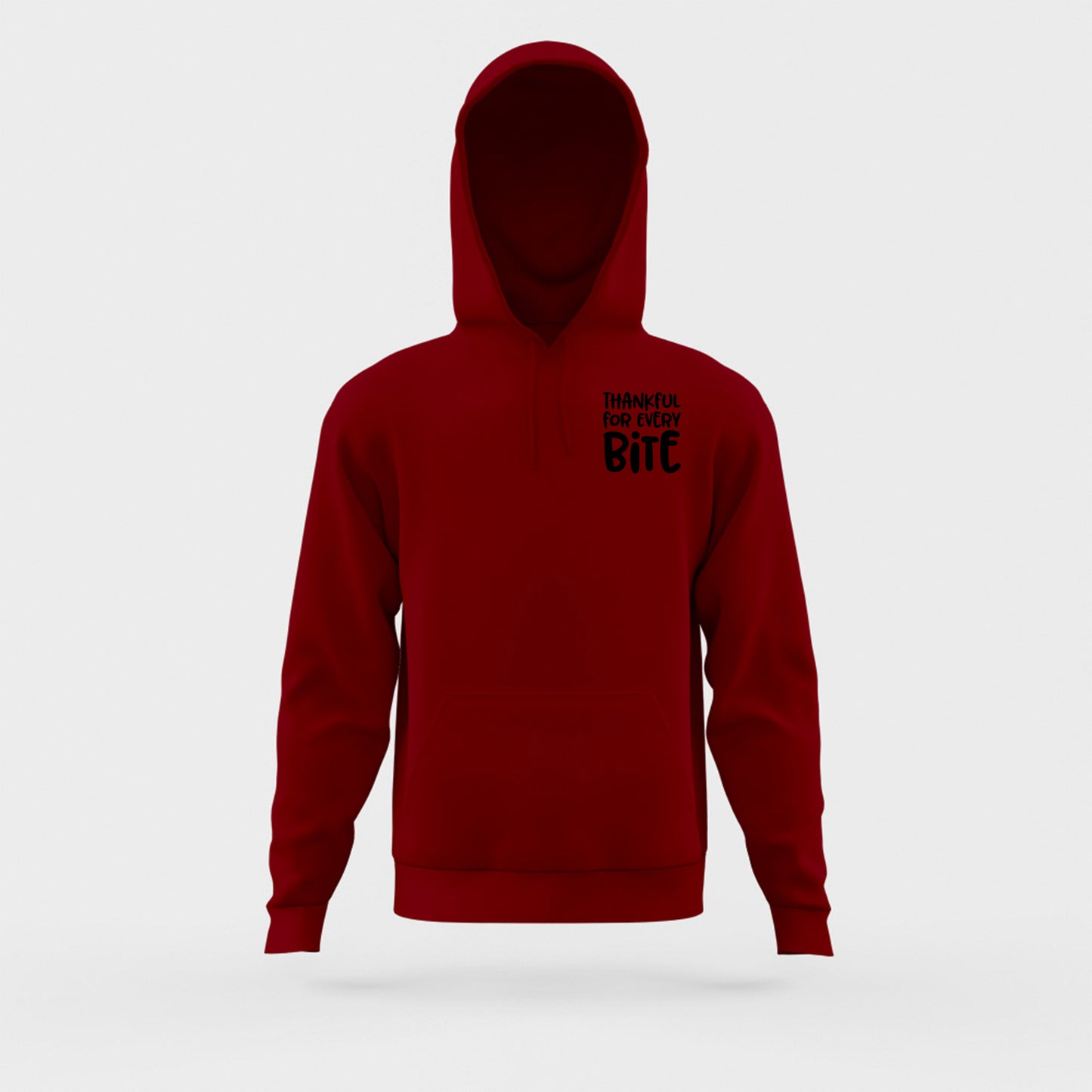 Thankful for Every Bite Black Hoodie