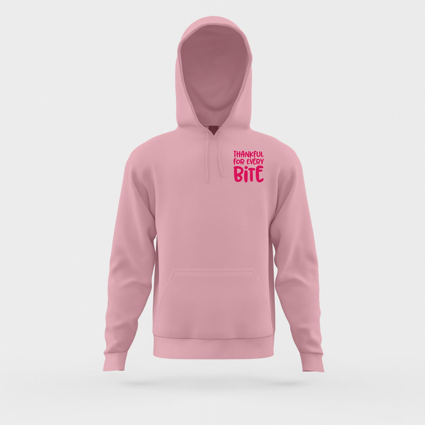 Thankful for Every Bite Dark Pink Hoodie
