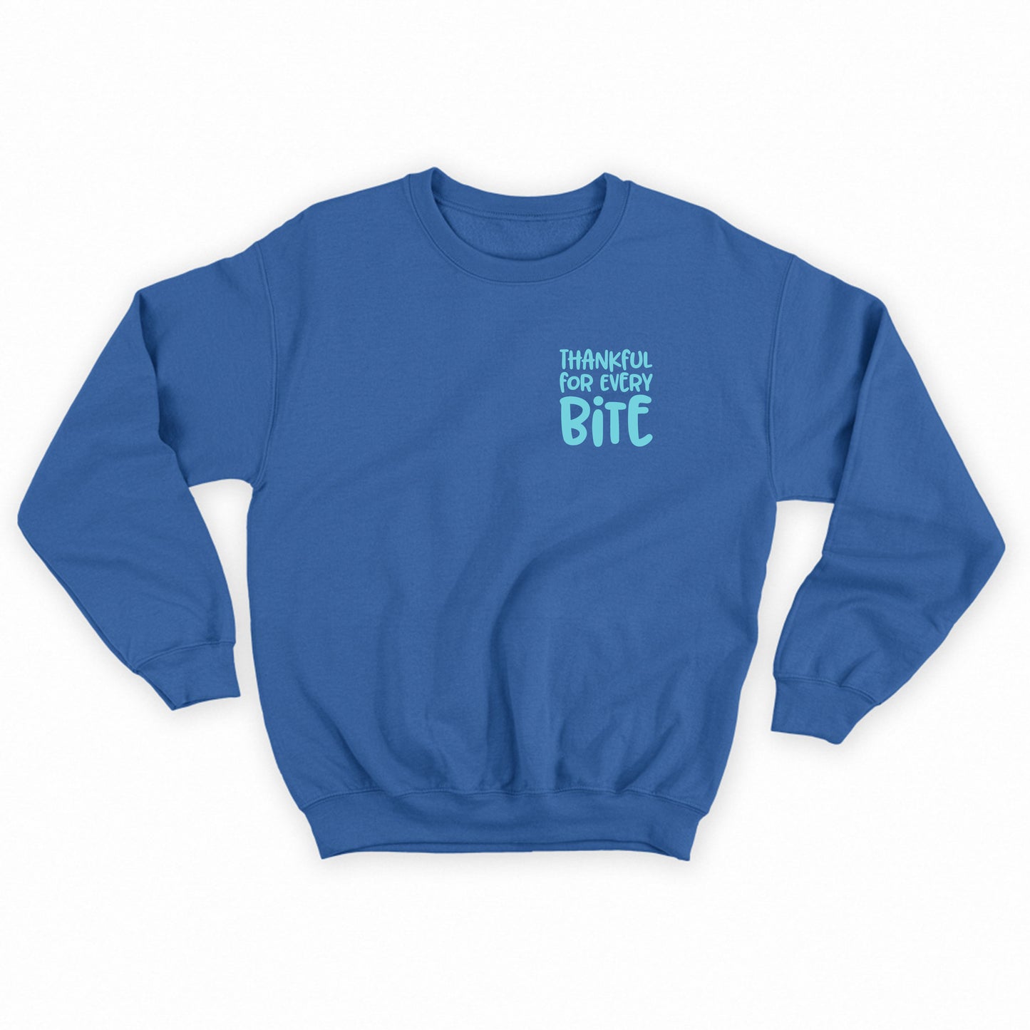 Thankful for Every Bite Sky Blue Sweatshirt