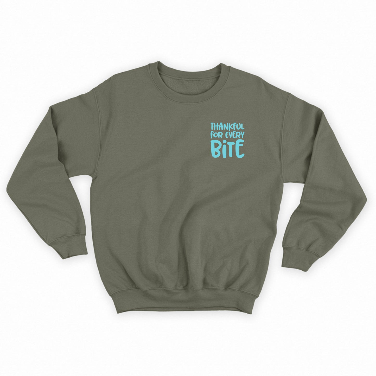 Thankful for Every Bite Sky Blue Sweatshirt