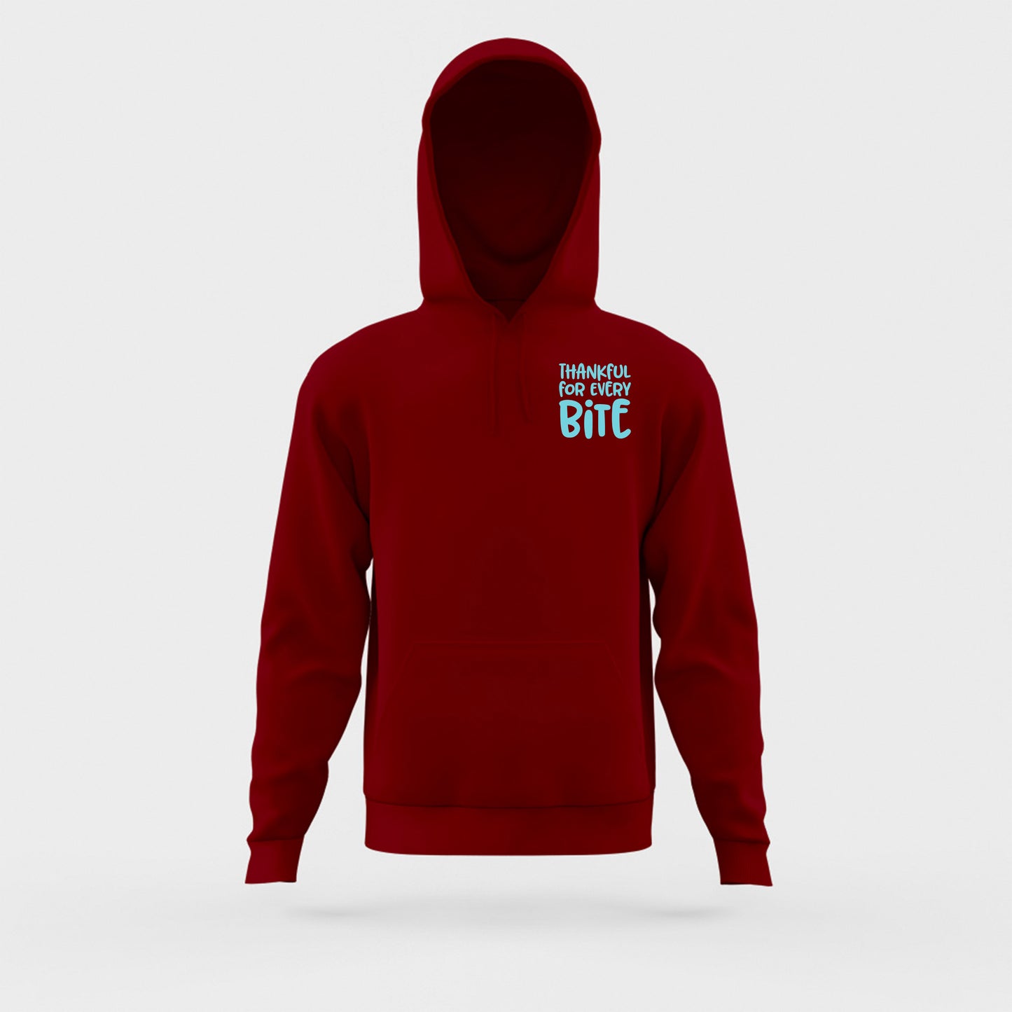 Thankful for Every Bite Sky Blue Hoodie