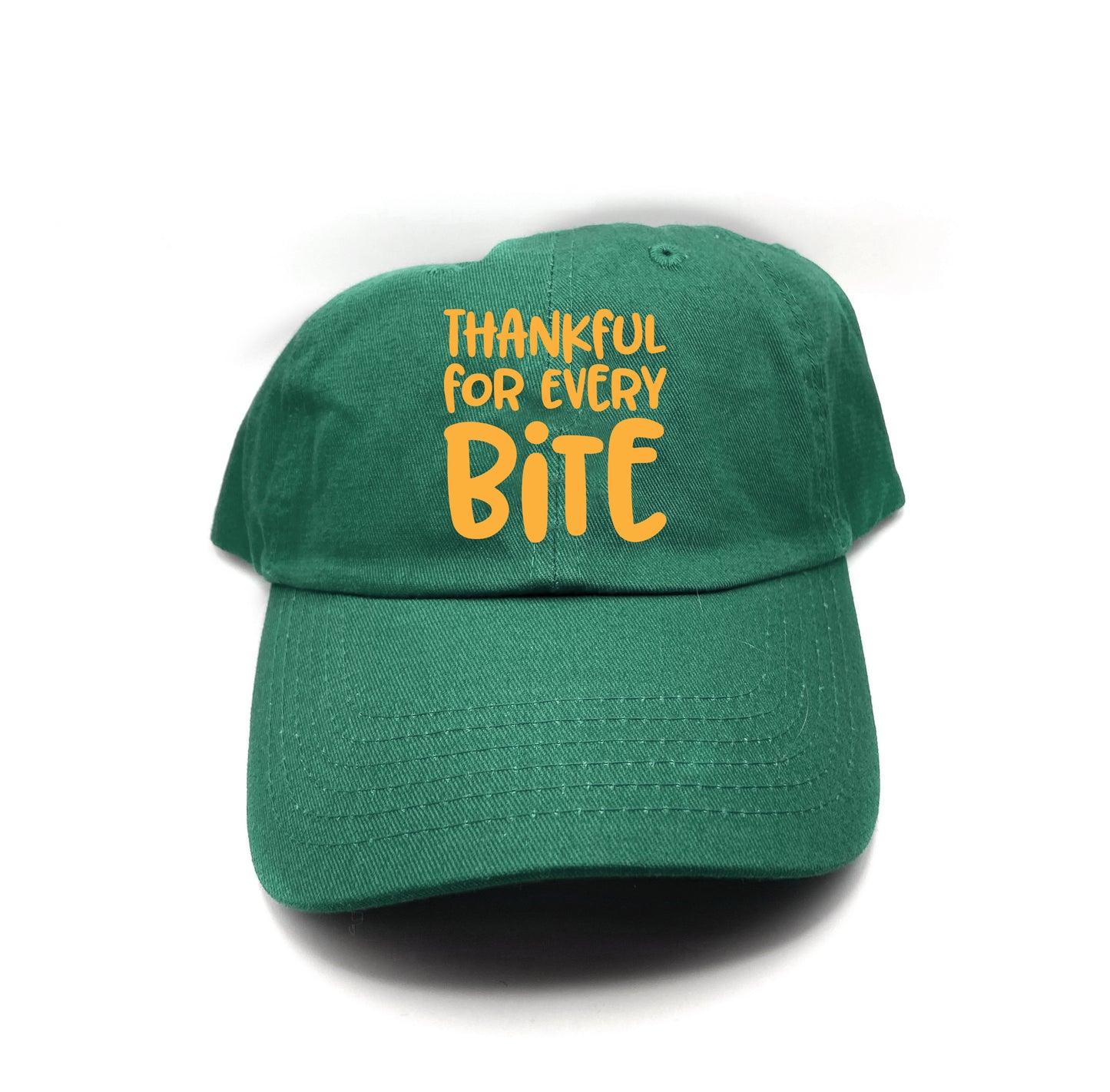 Thankful for Every Bite Yellow Dad Hat