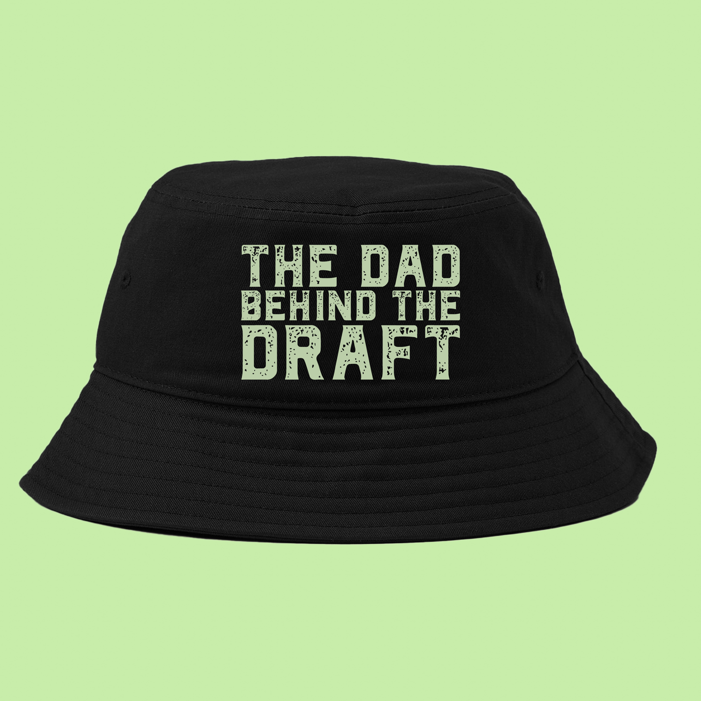 The Dad Behind the Draft Green Bucket Hat