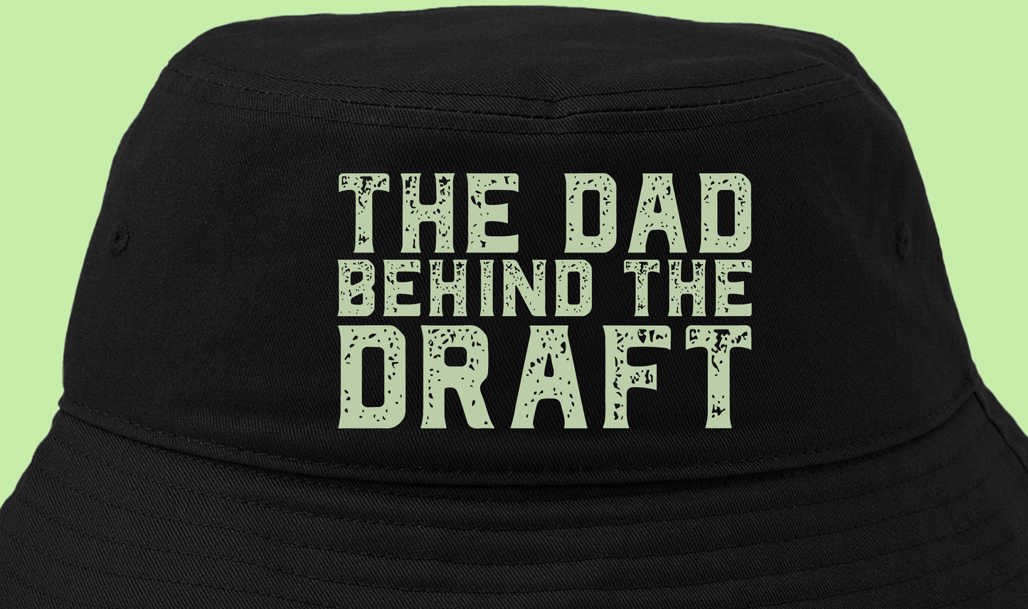 The Dad Behind the Draft Green Bucket Hat