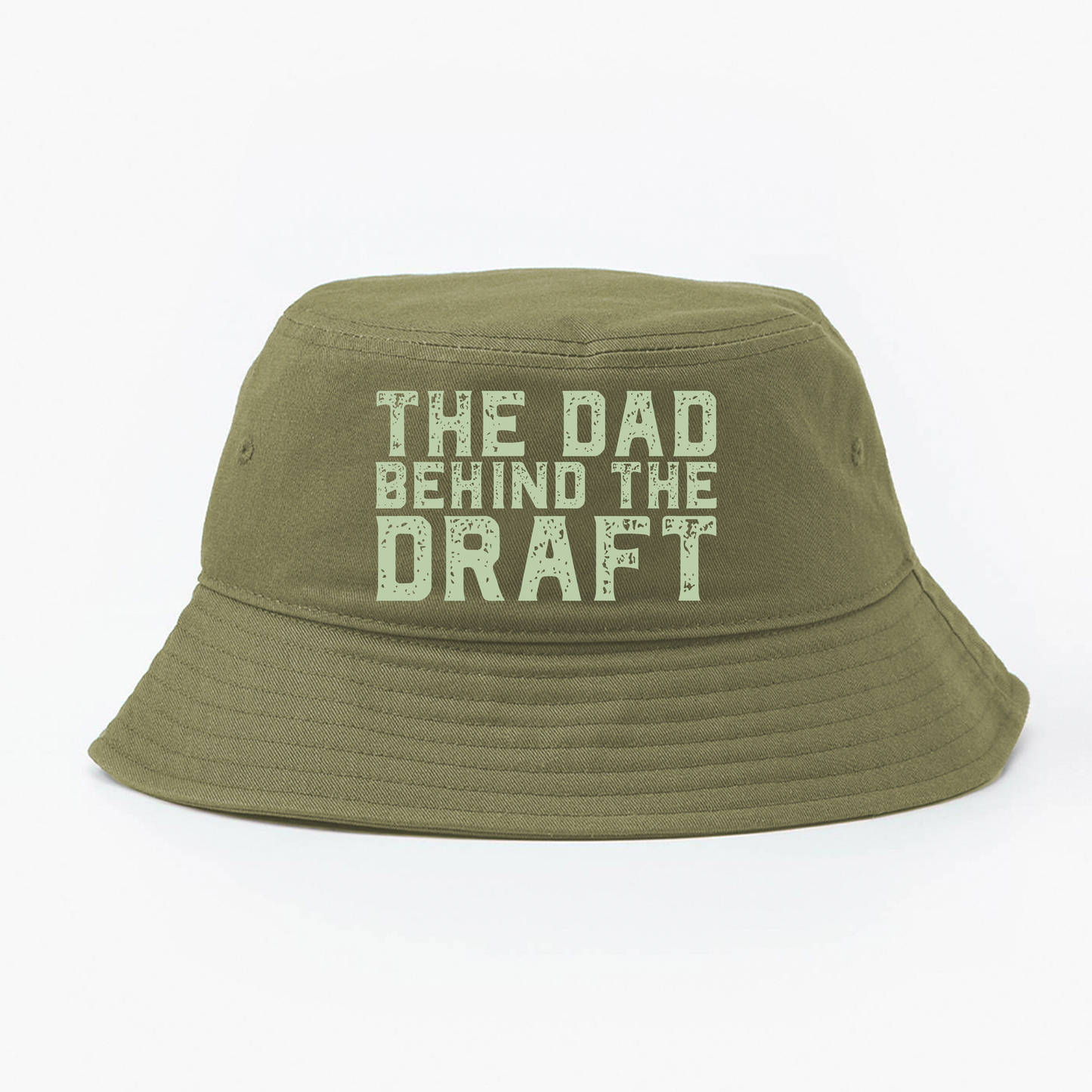 The Dad Behind the Draft Green Bucket Hat