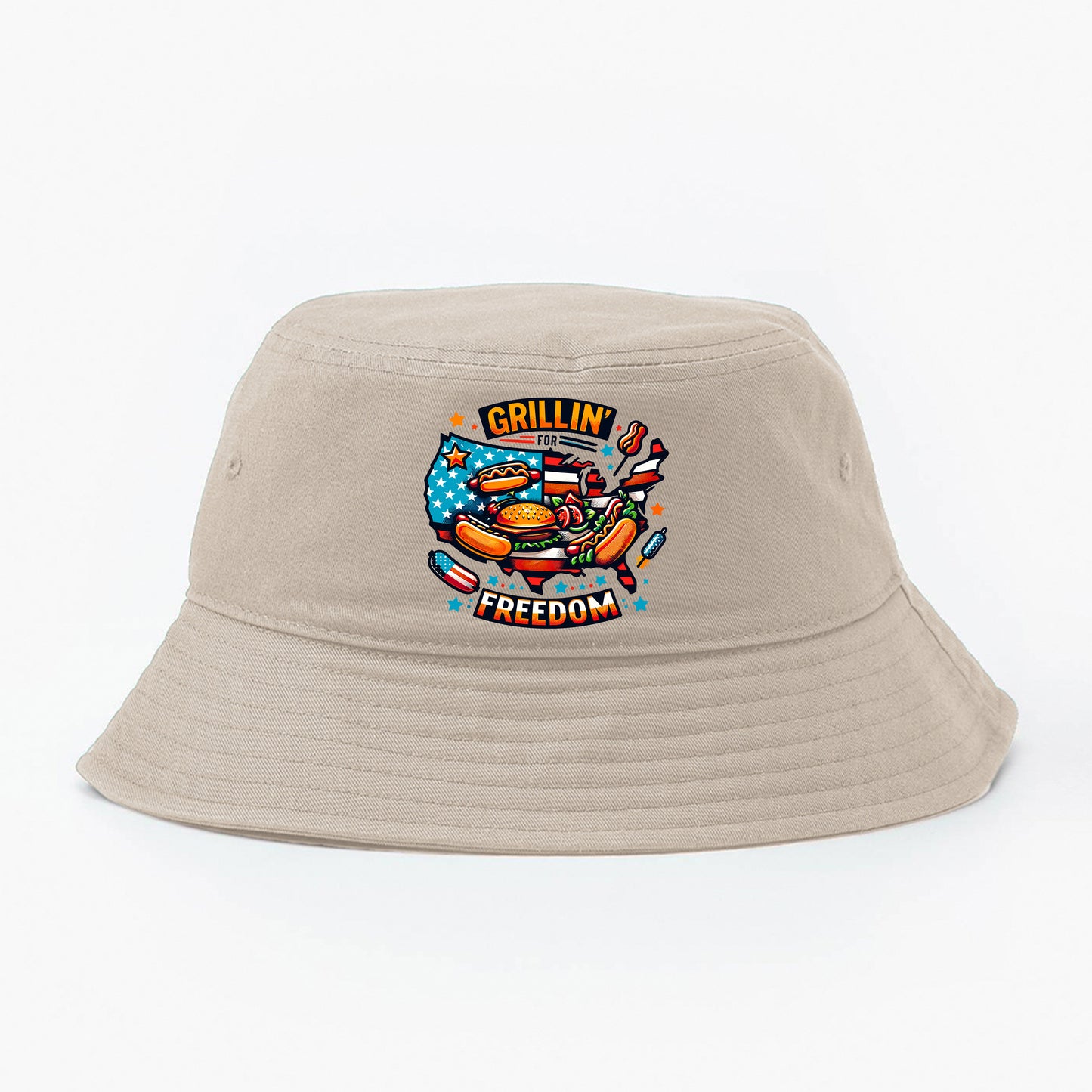 USA Map & BBQ Bucket Hat