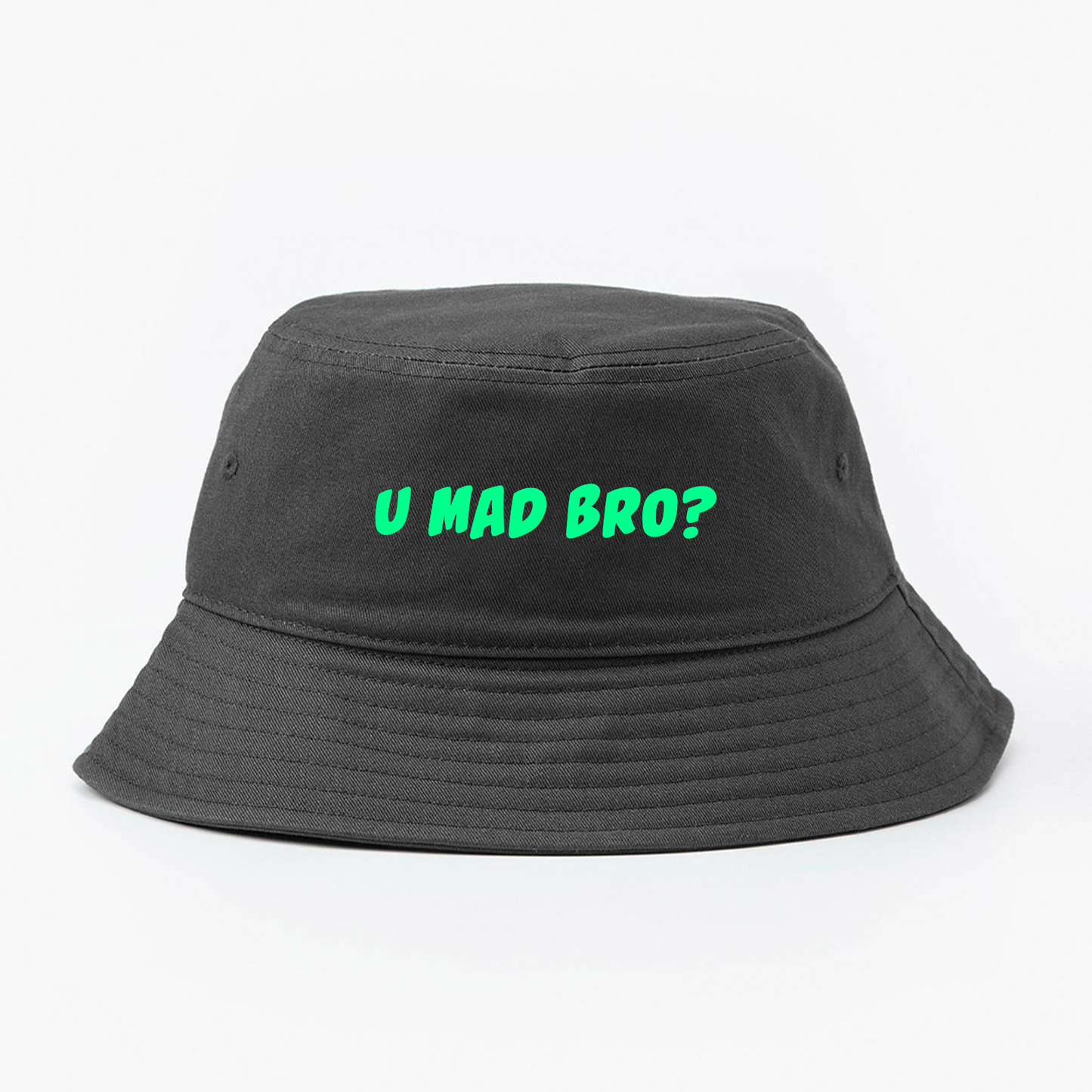 U Mad Bro? Green Bucket Hat
