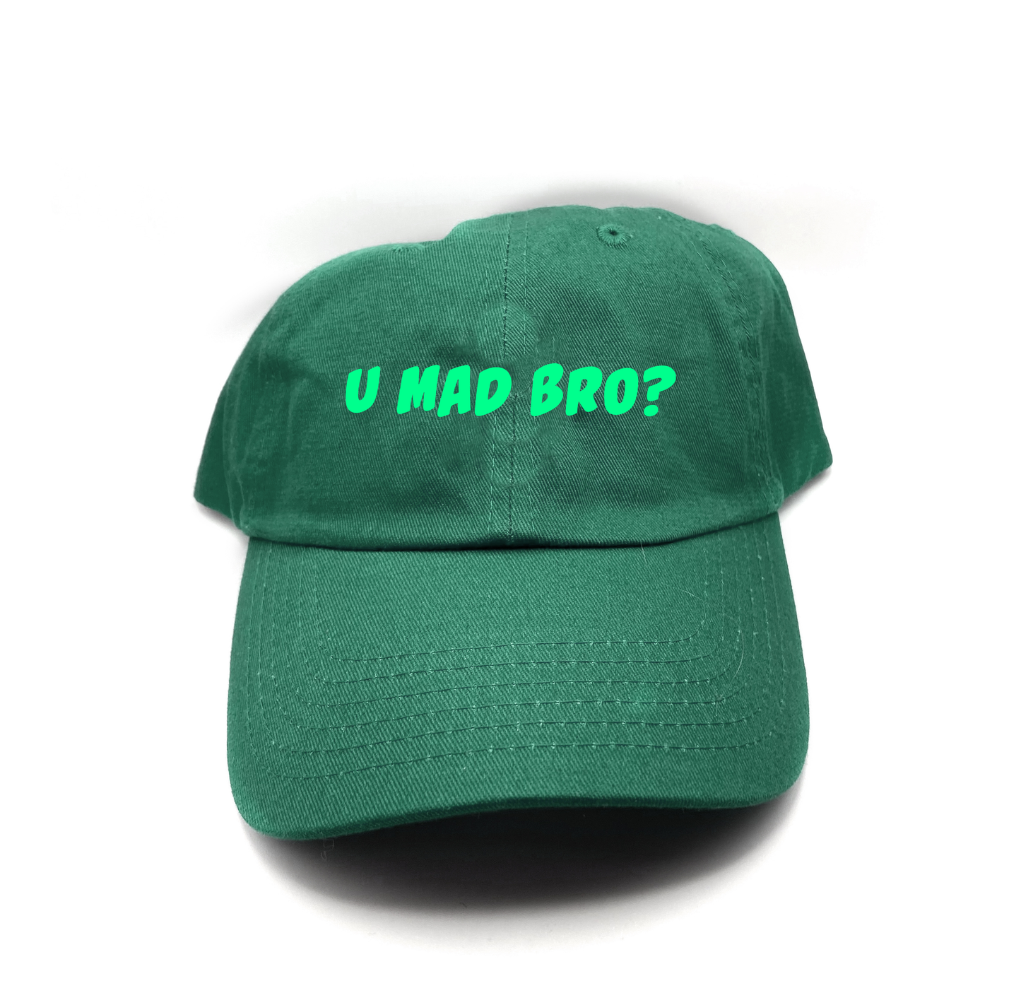 U Mad Bro? Green Dad Hat
