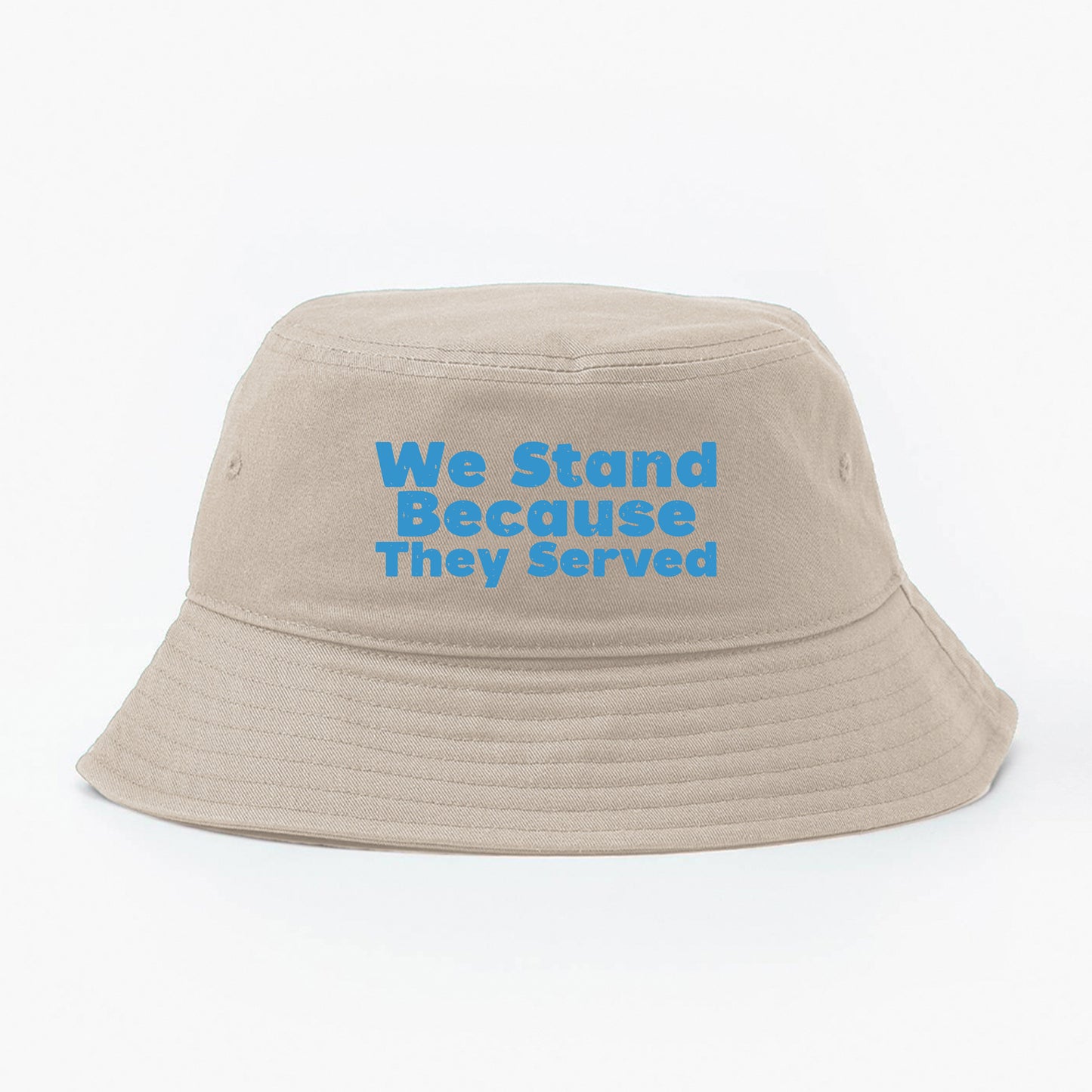 We Stand Because They Served Blue Bucket Hat