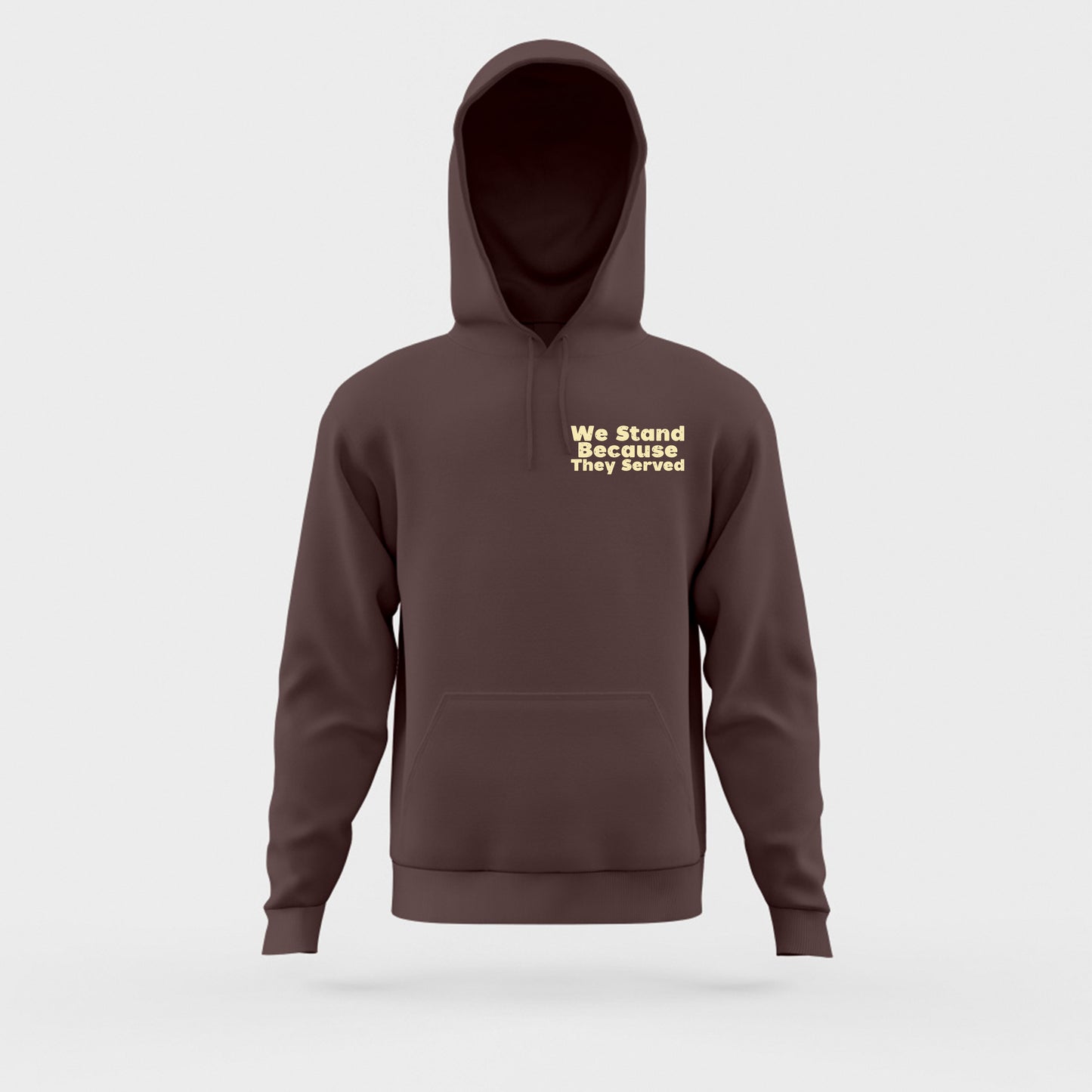 We Stand Because They Served Tan Hoodie