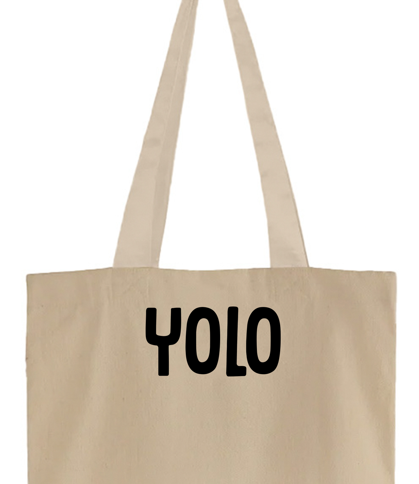 YOLO Black Tote Bag