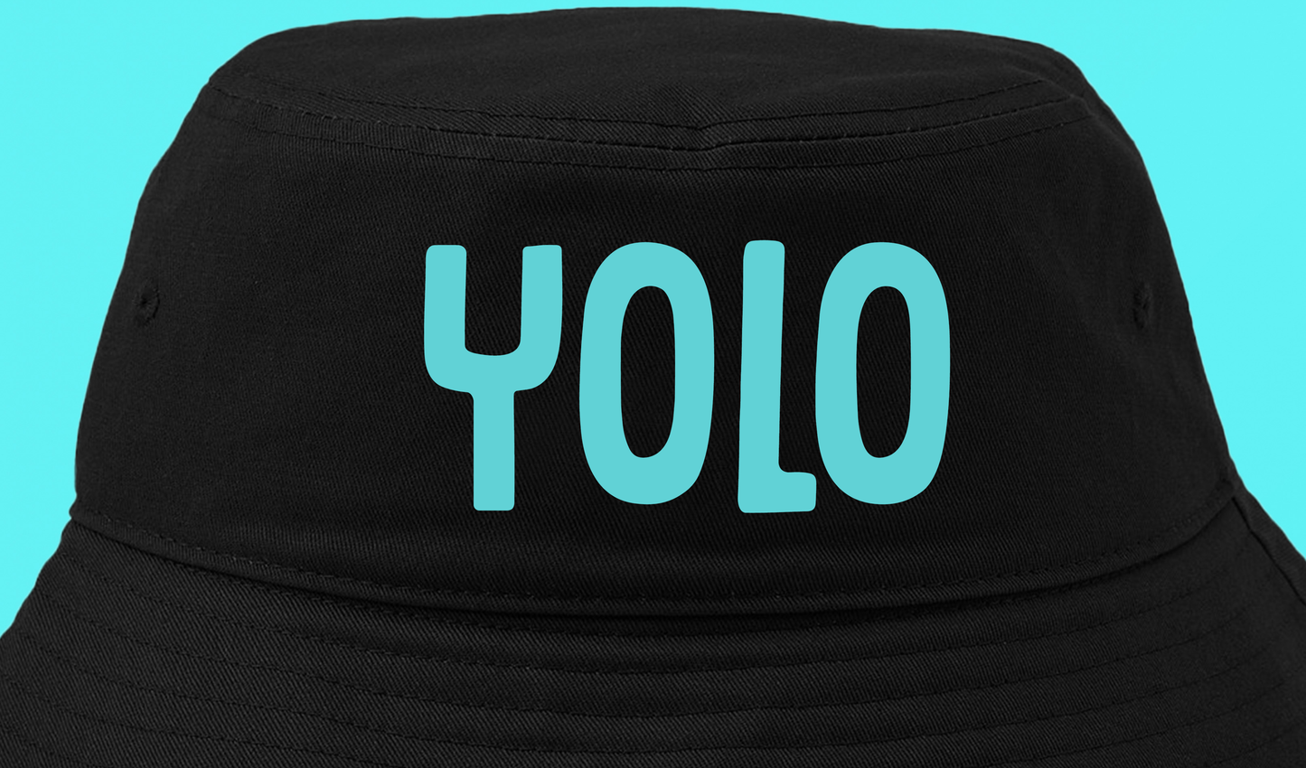 YOLO Blue Bucket Hat