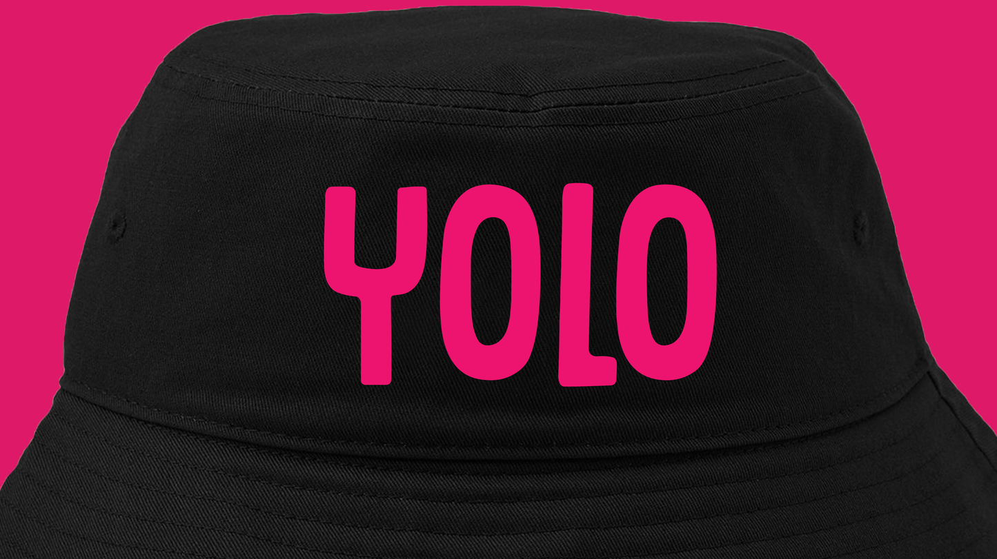 YOLO Pink Bucket Hat