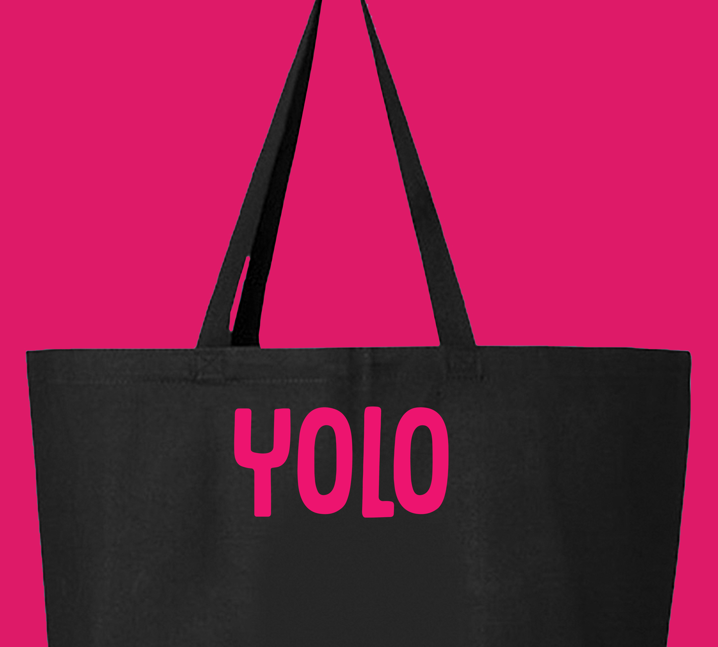 YOLO Pink Tote Bag